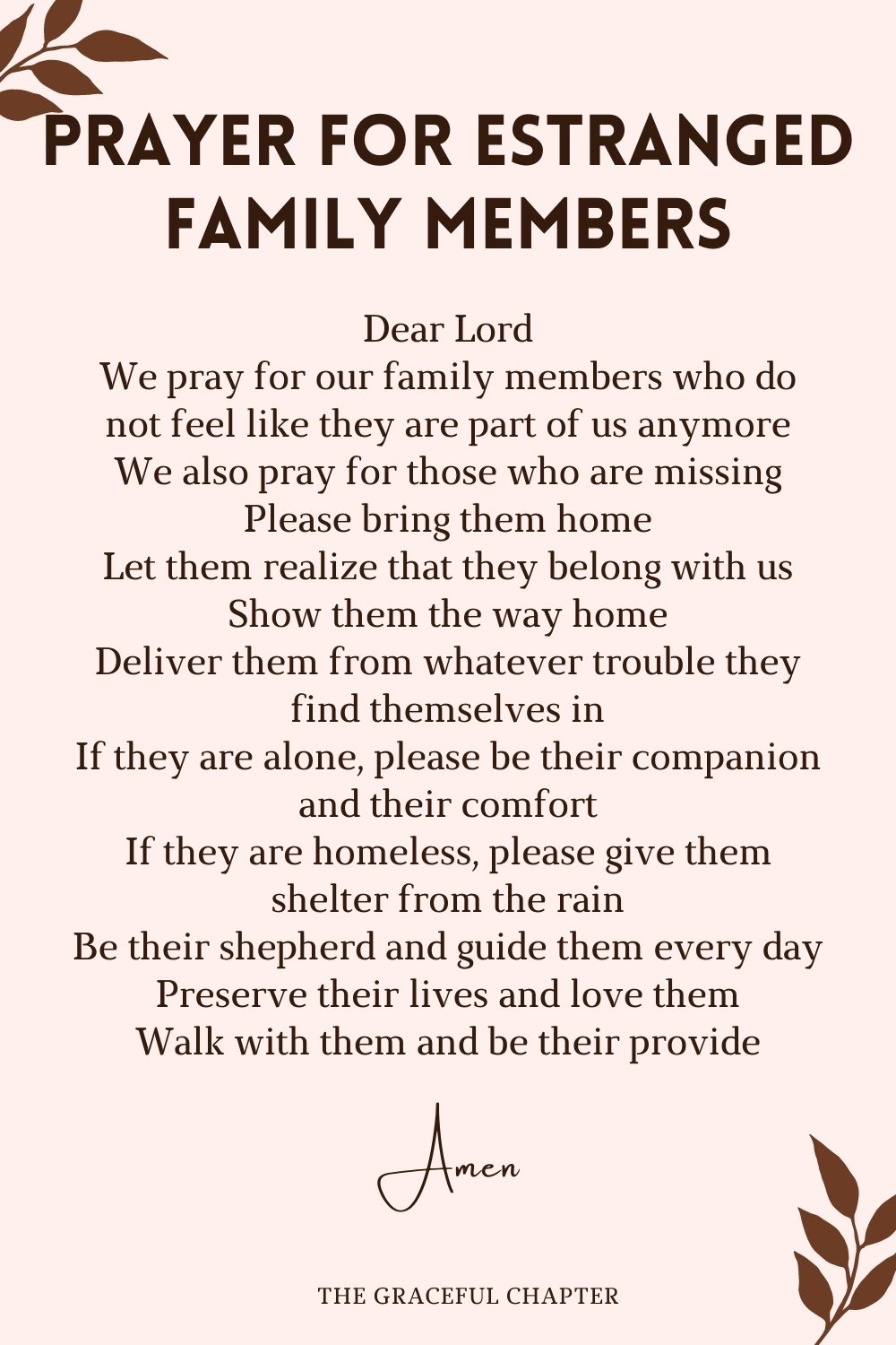 Prayer for Estranged Family Members