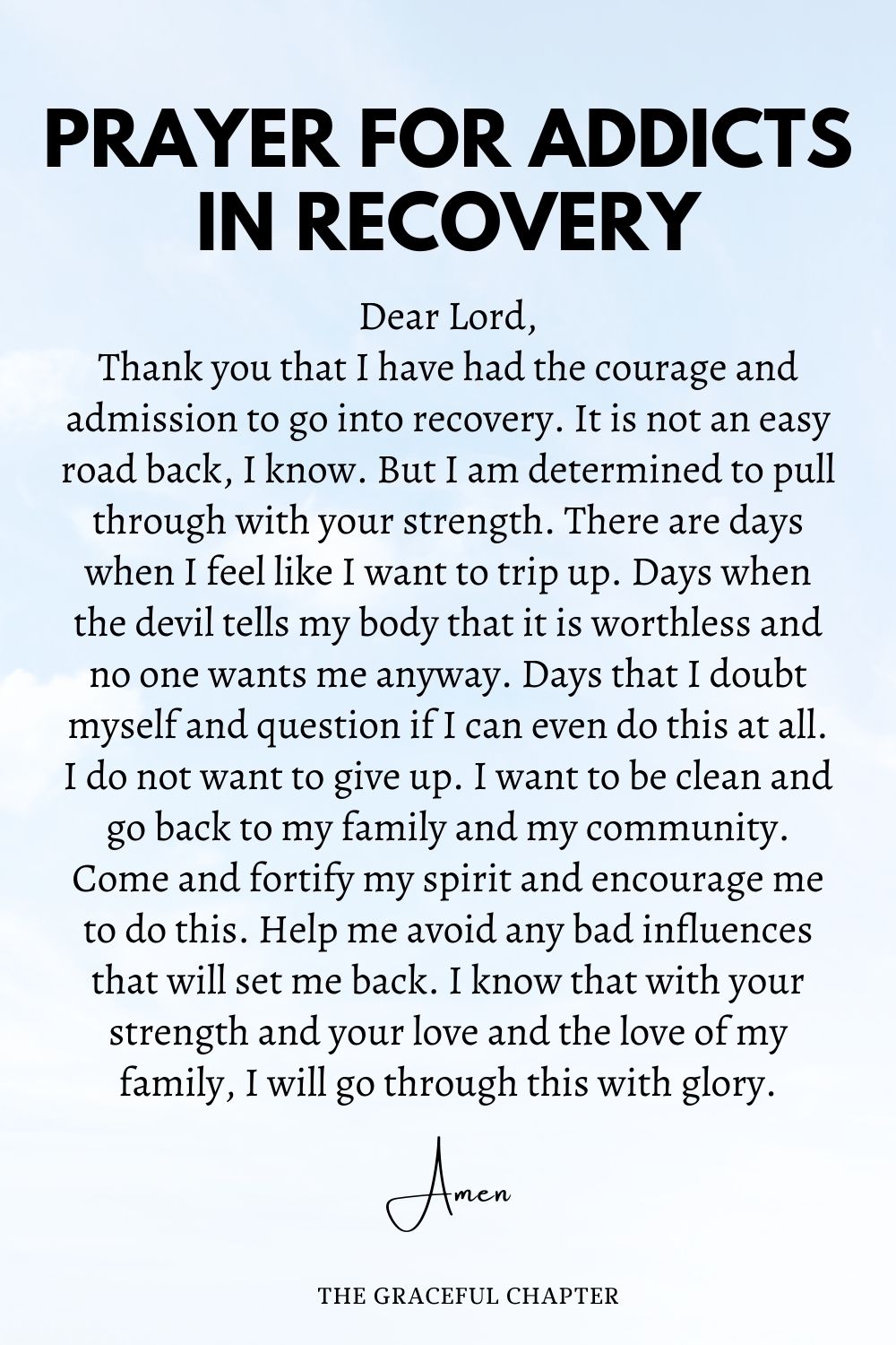 Prayer for Addicts in Recovery