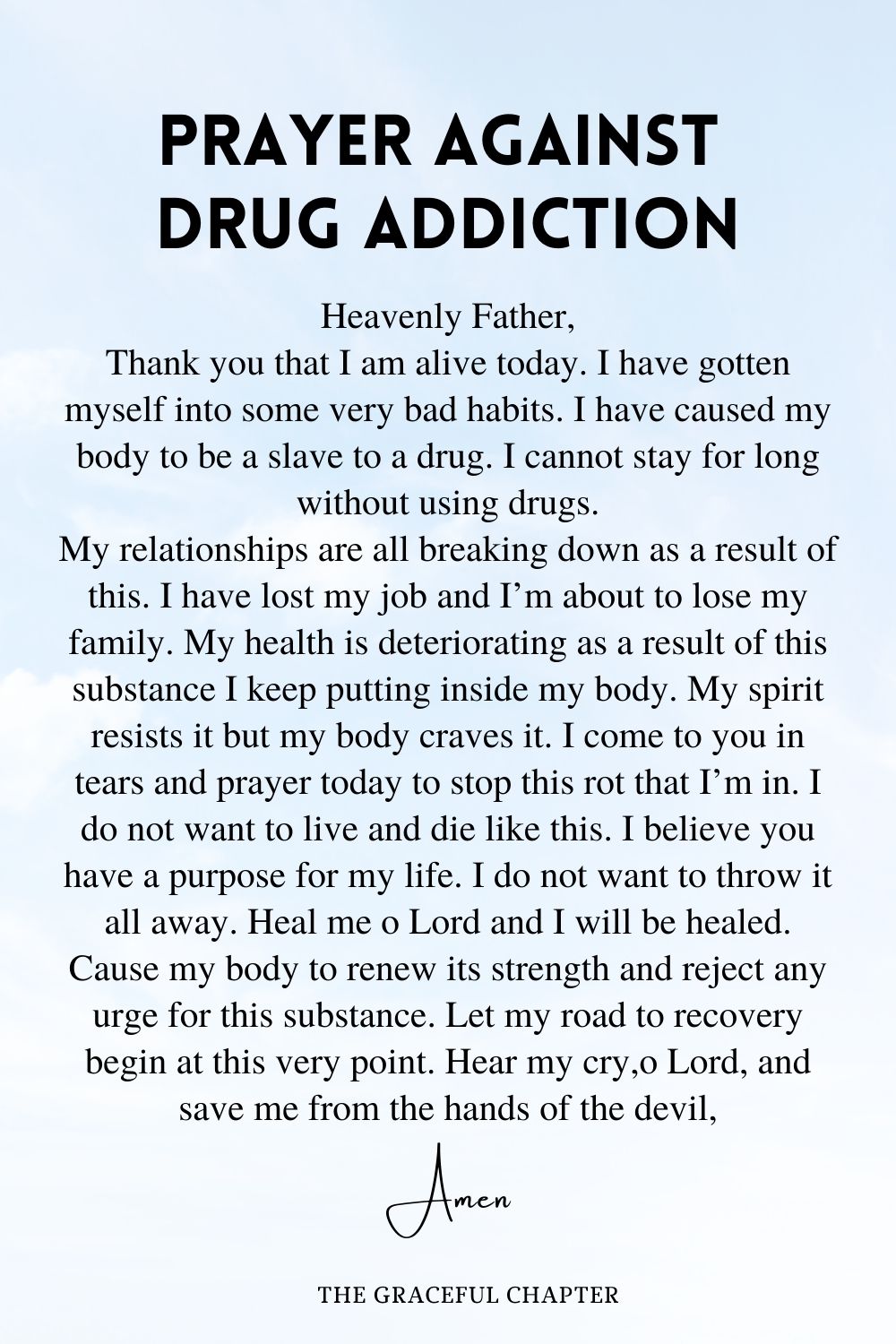 10 Prayers Against Addiction - The Graceful Chapter