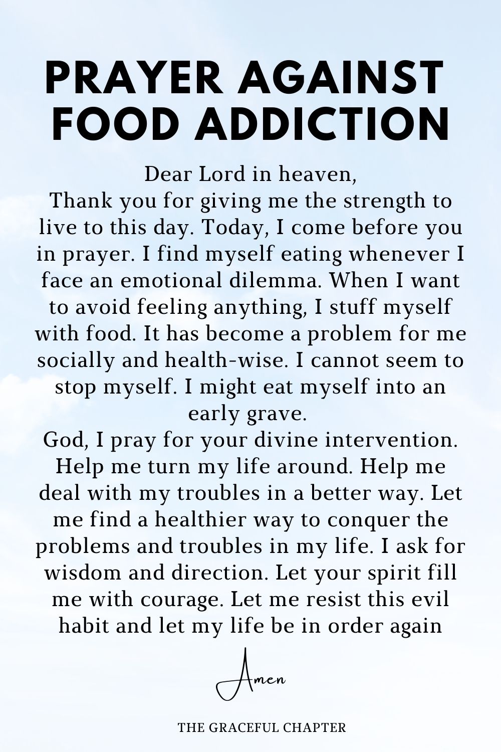 Prayer against Food Addiction