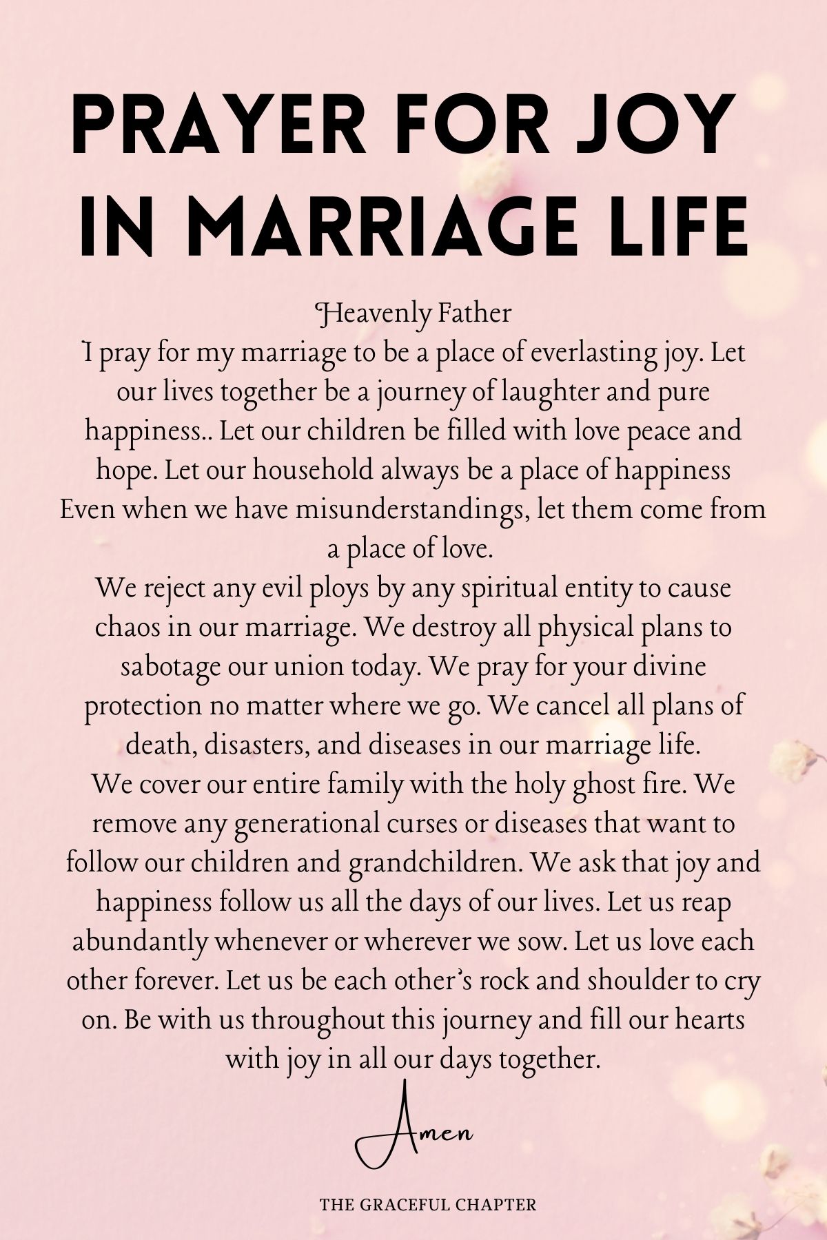 Prayer for Joy in Marriage Life