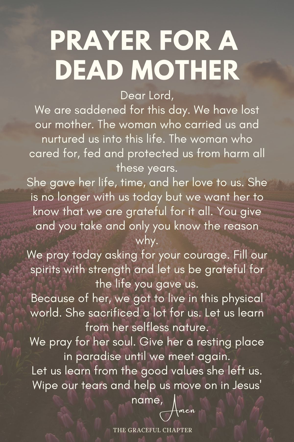 Prayer for a dead mother