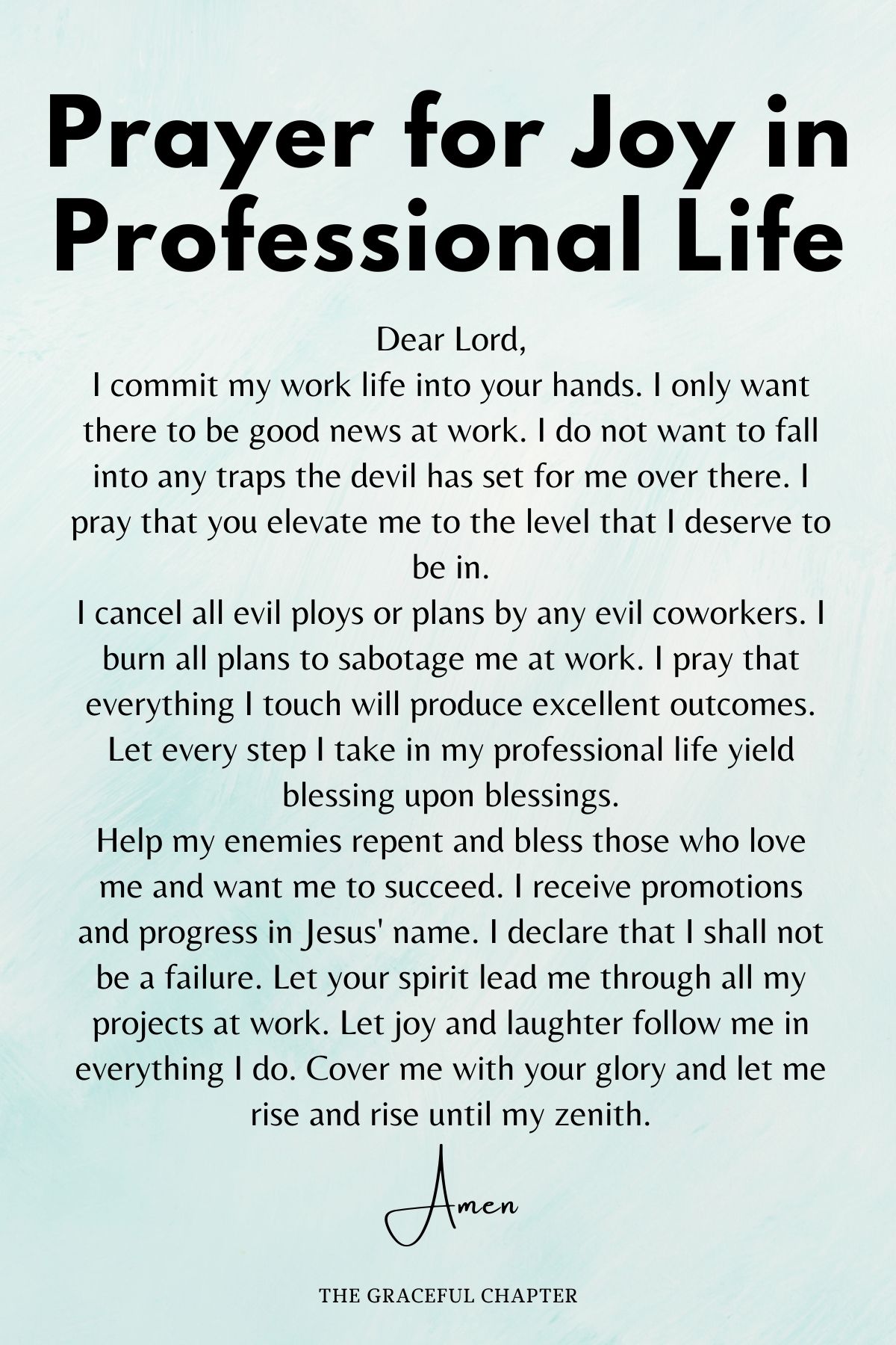 Prayer for Joy in Professional Life