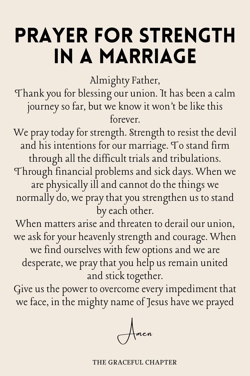 Prayer for Strength in a Marriage
