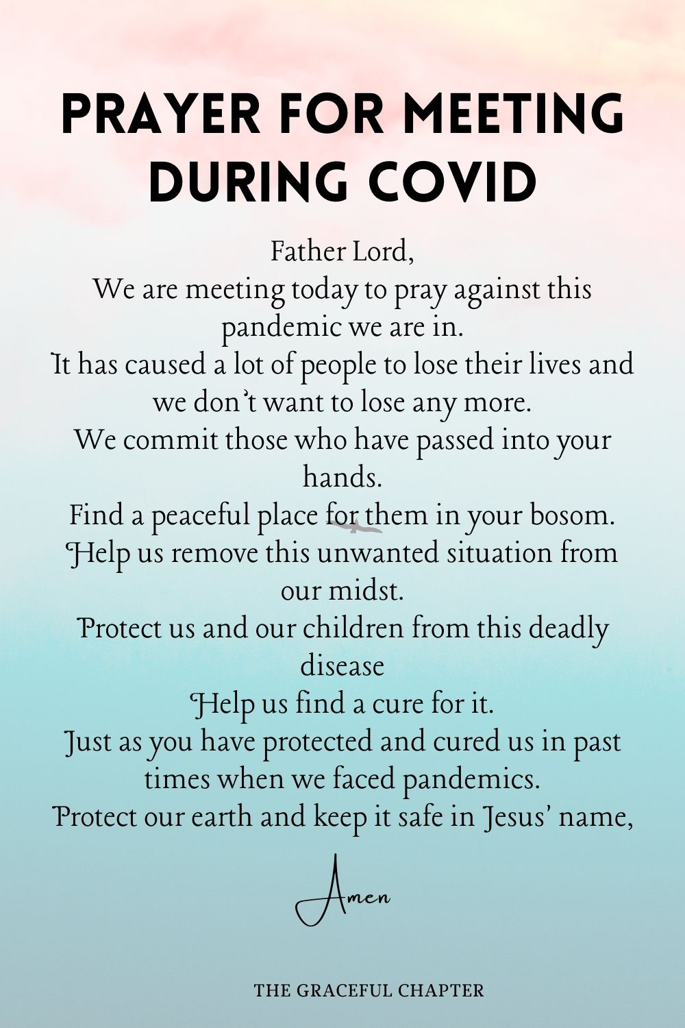 Prayer for Meeting during COVID