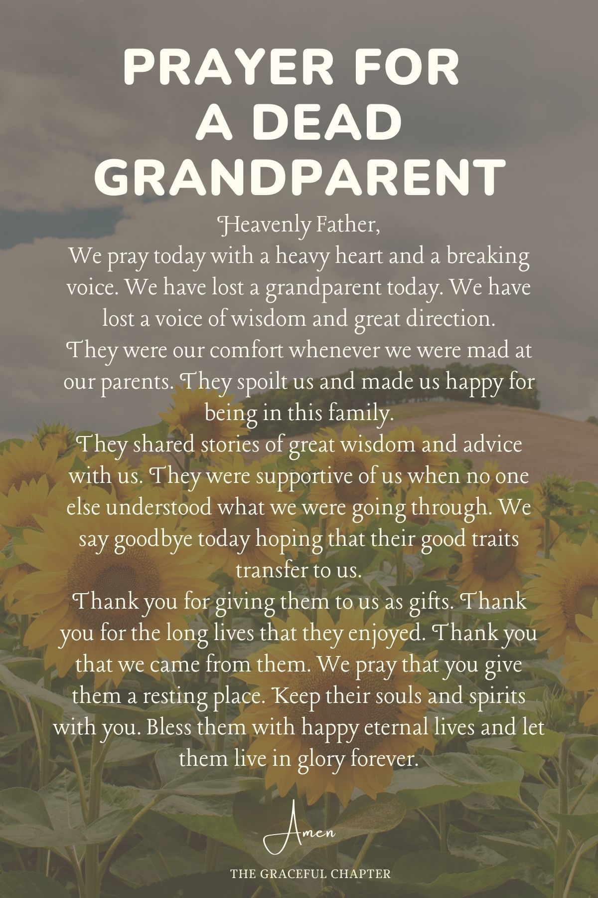 Prayer for a dead grandparent