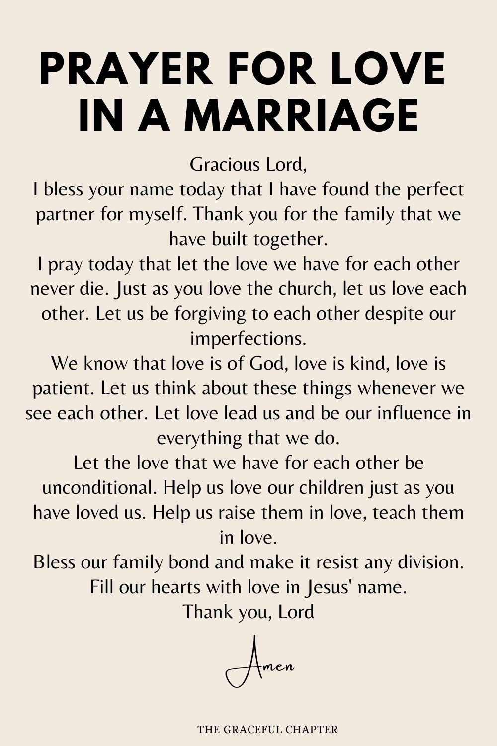 Prayer for Love in a Marriage