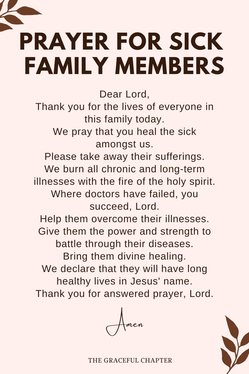 Prayer for Sick Family Members