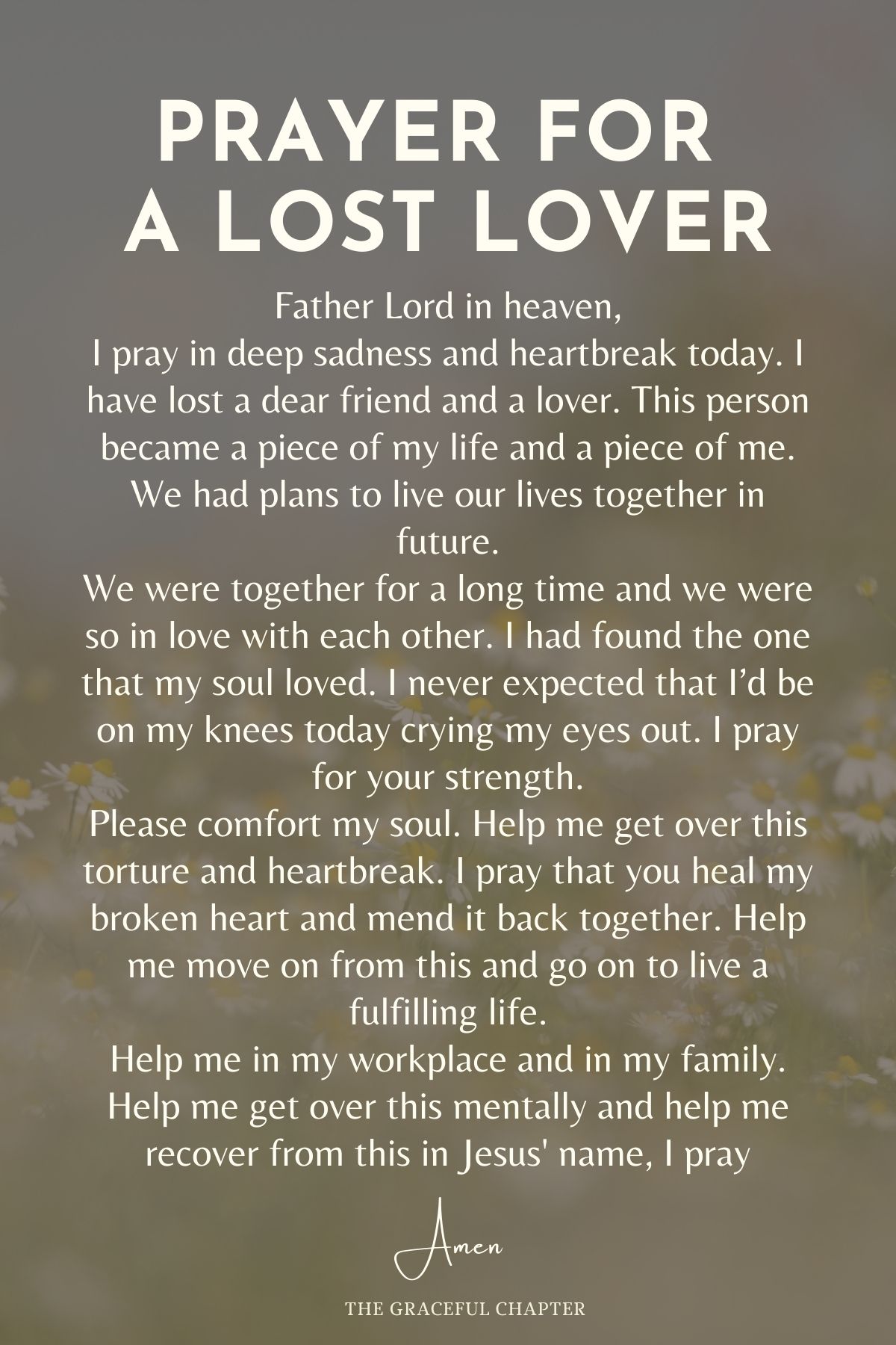Prayer for a lost lover