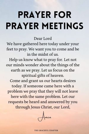 10 Short Prayers For Meetings And Gatherings - The Graceful Chapter