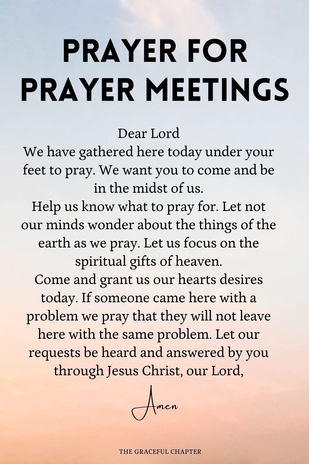 Prayer for Political Meetings