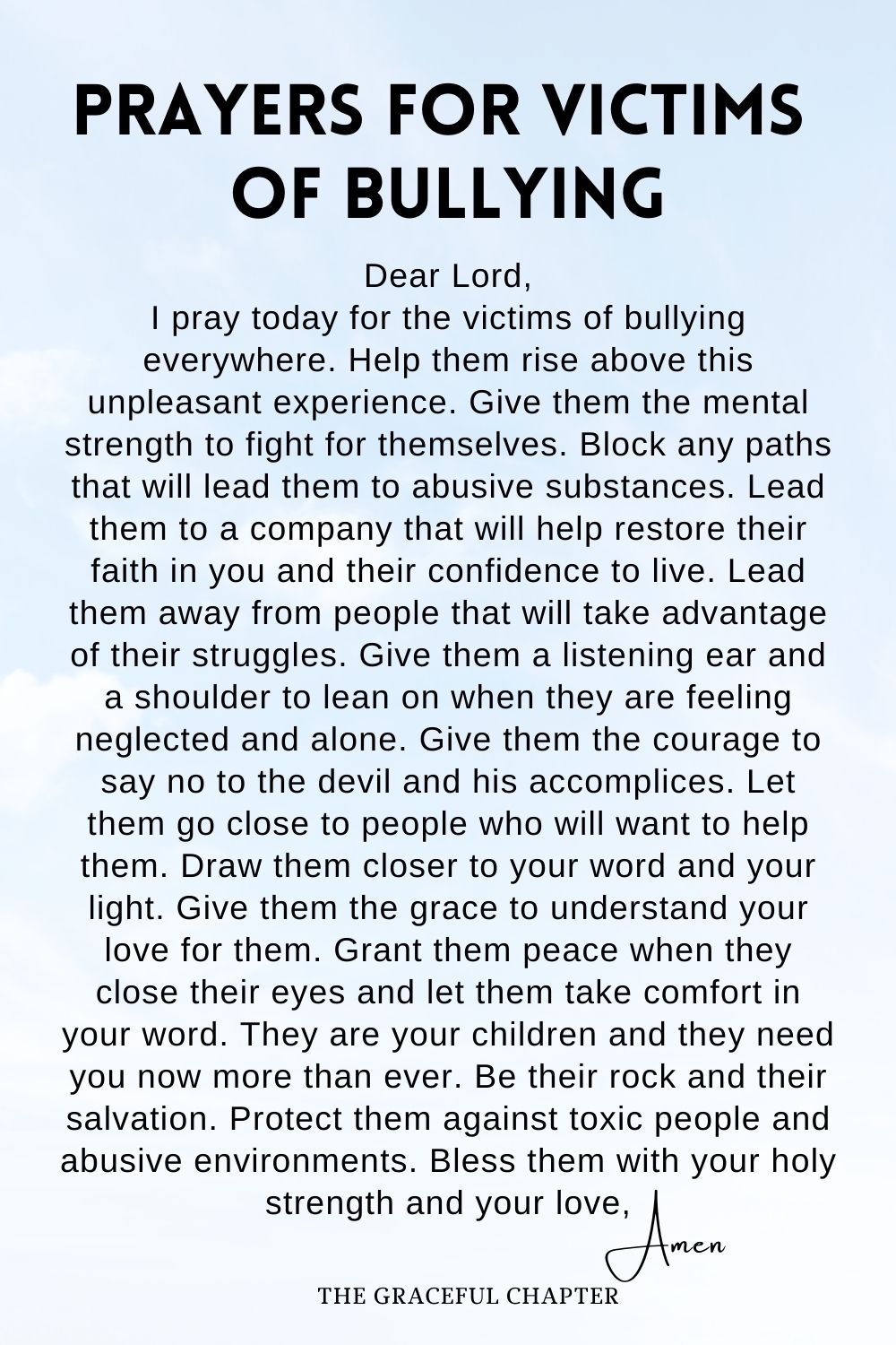 Prayers for Victims of Bullying