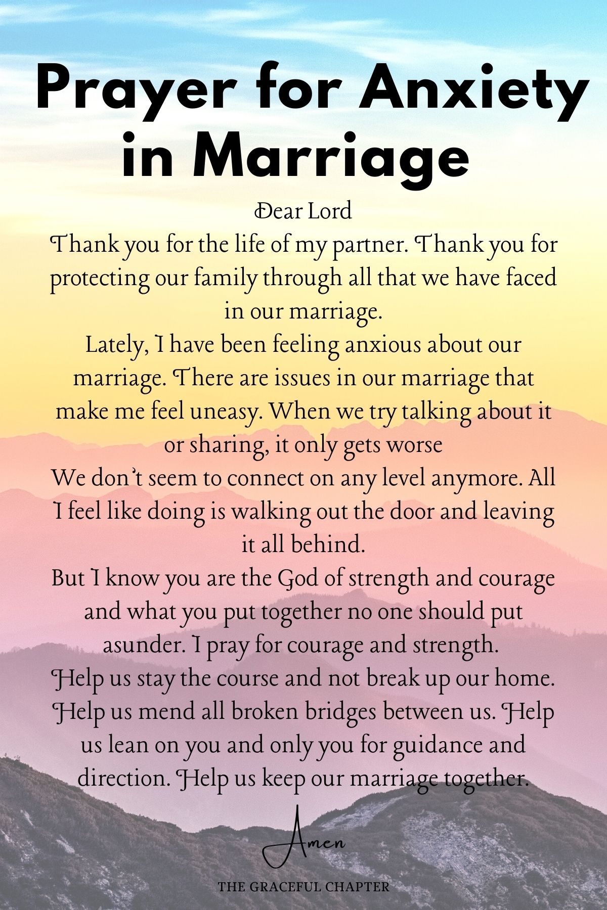  Prayer for Anxiety in Marriage 
