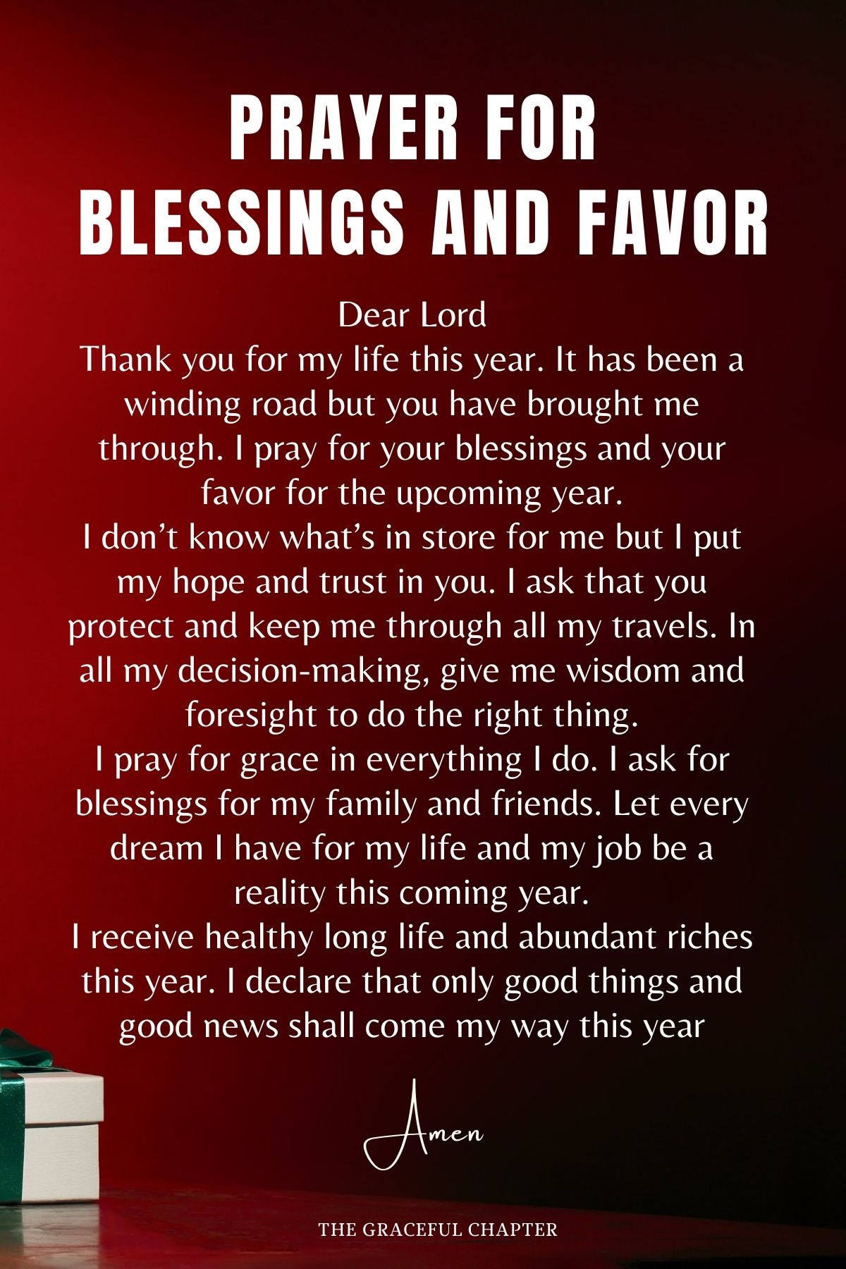 Prayer for Blessings and Favor - things to pray about in 2022