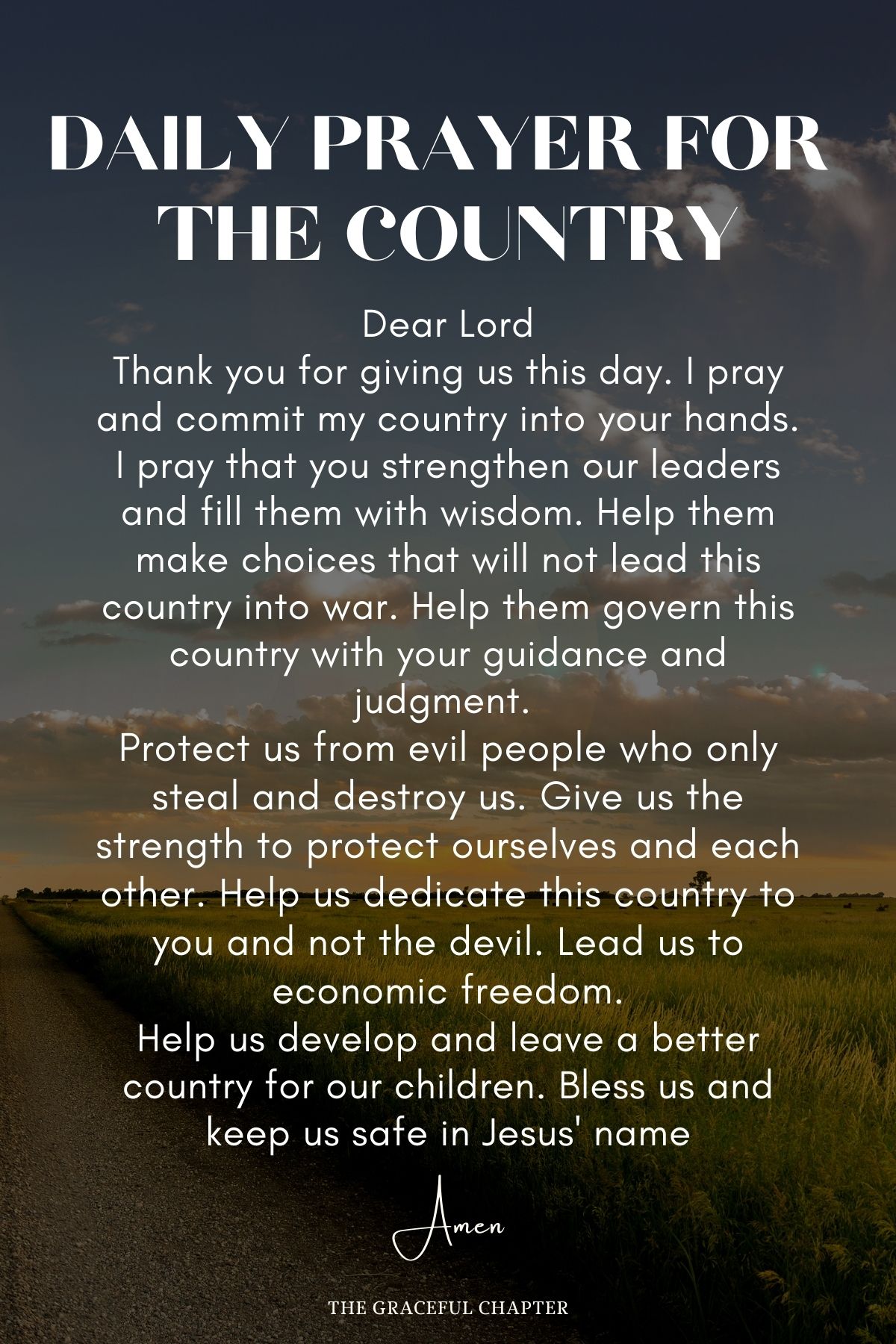 Daily Prayer for the Country