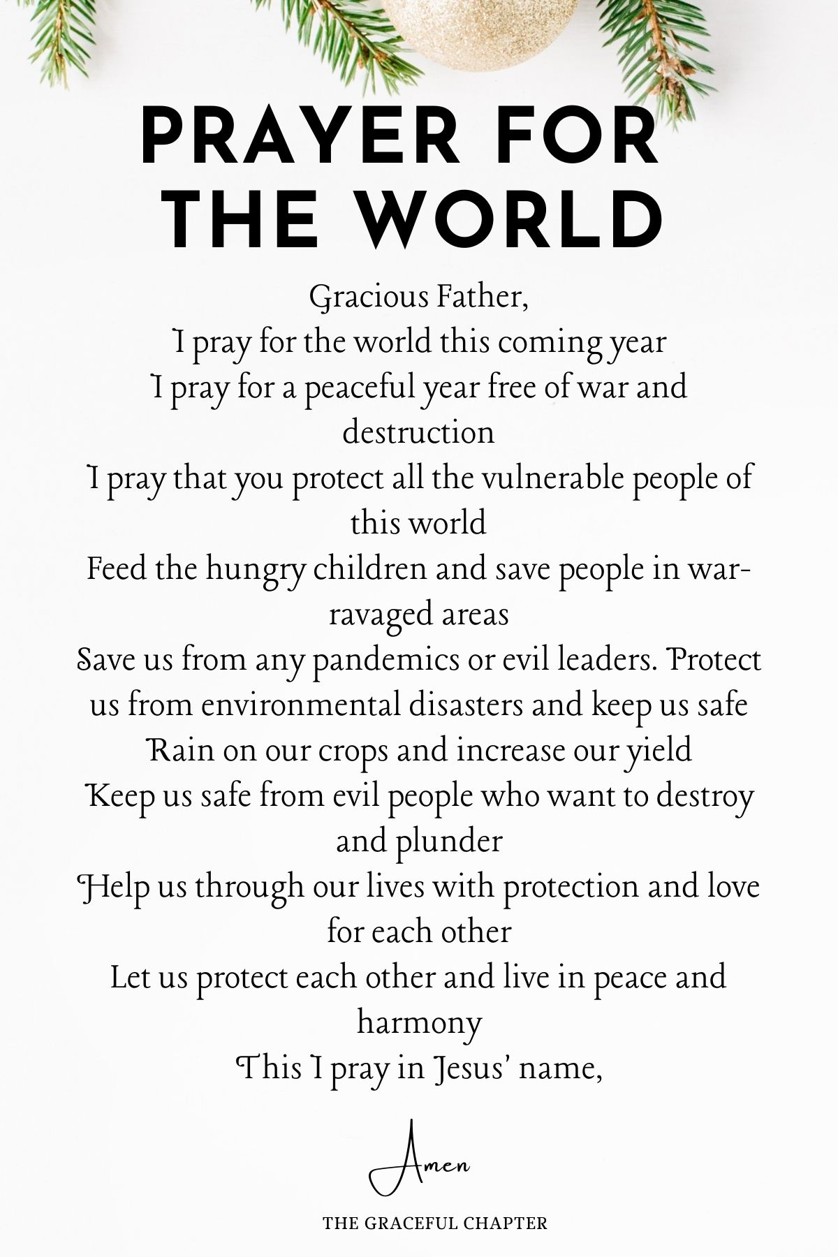 Prayer for the World