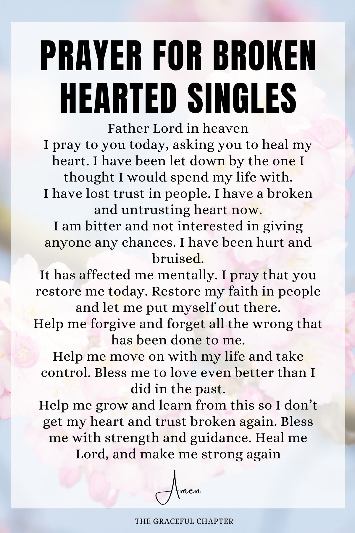Prayer for Broken Hearted Singles