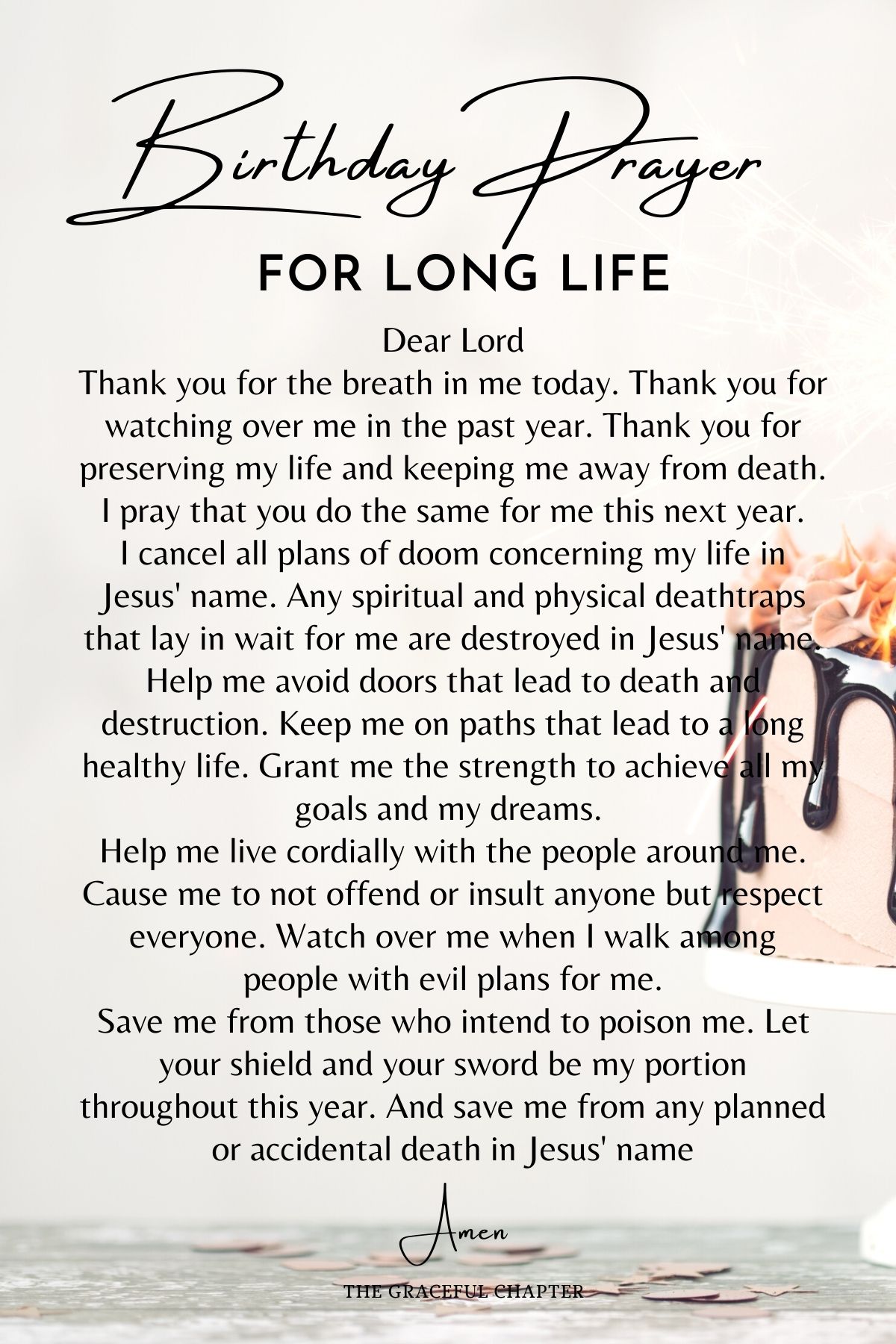 Birthday Prayer for Long Life