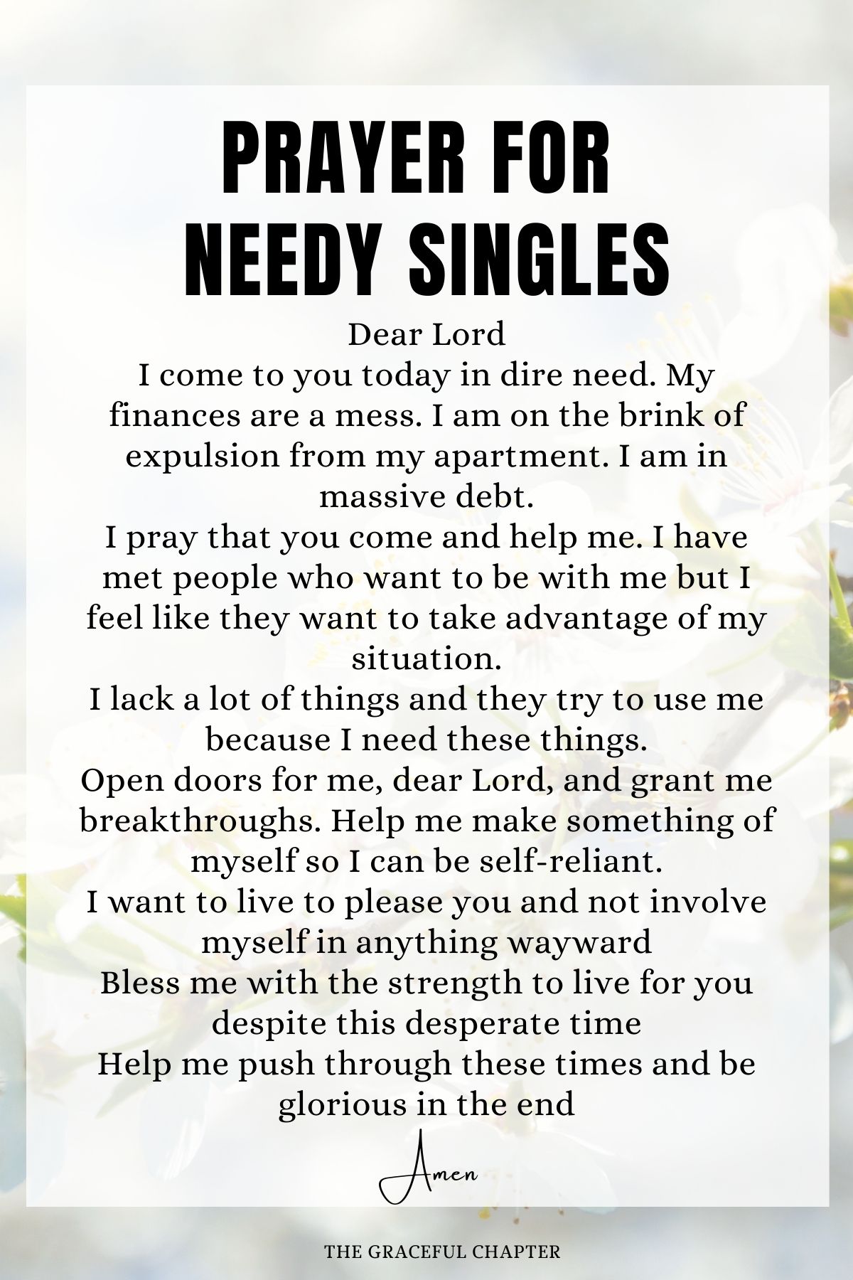 Prayer for Needy Singles