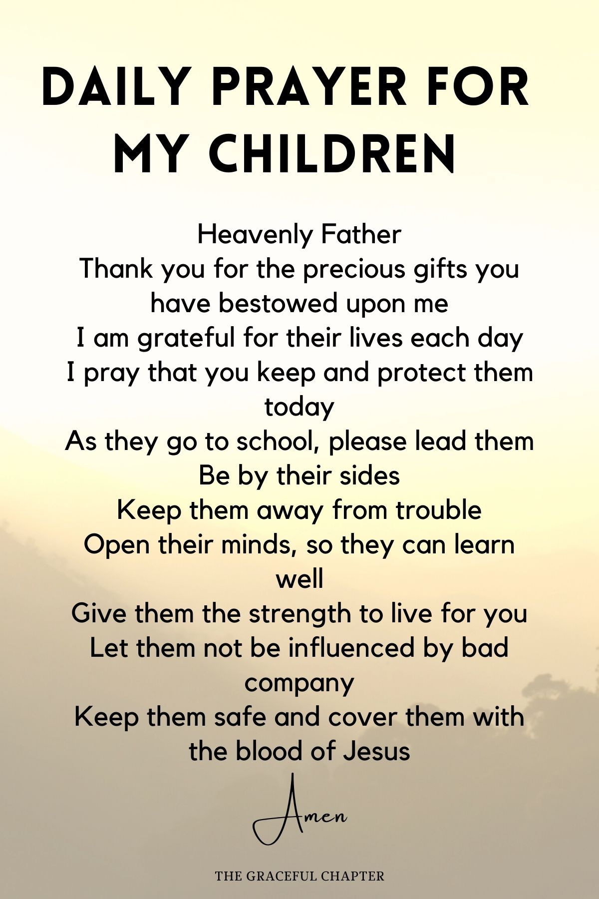 Daily Prayer for my children