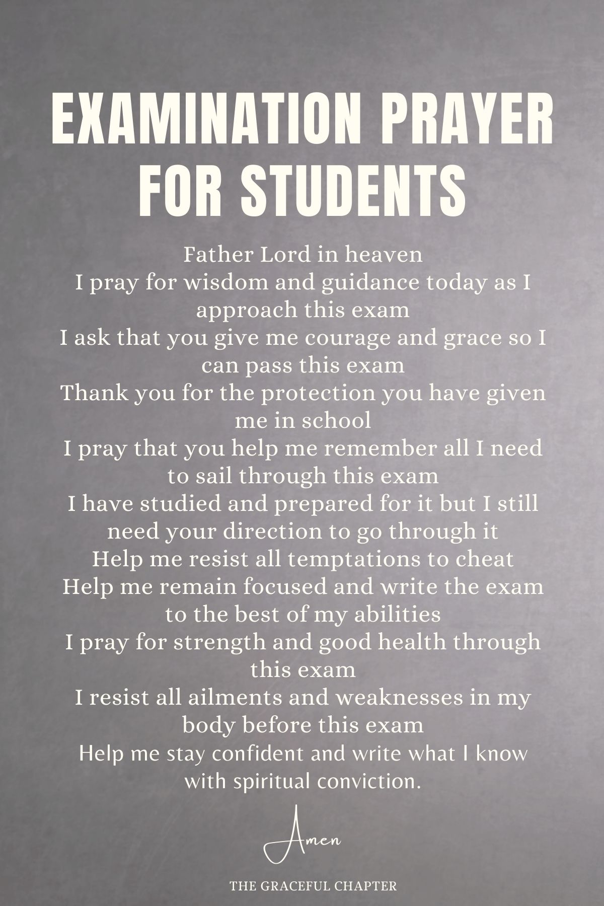 Examination Prayer for Students