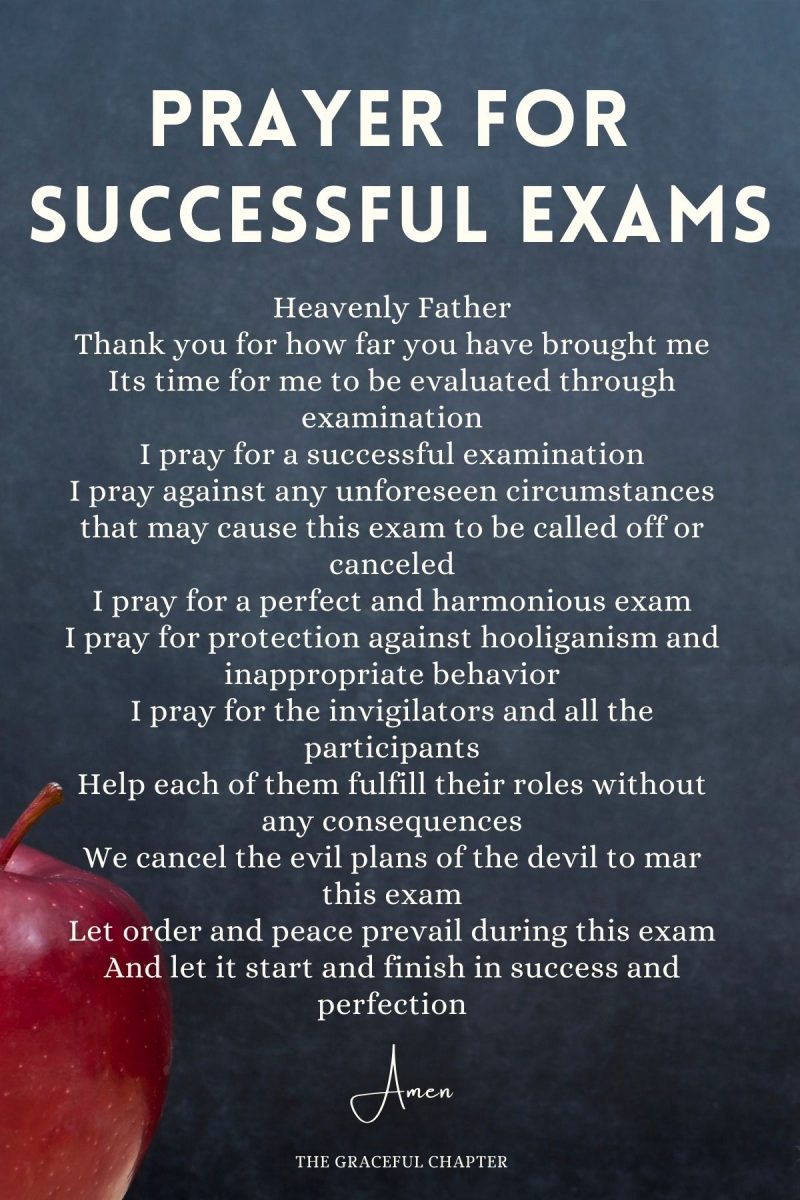 What Prayer To Say Before Starting An Exam