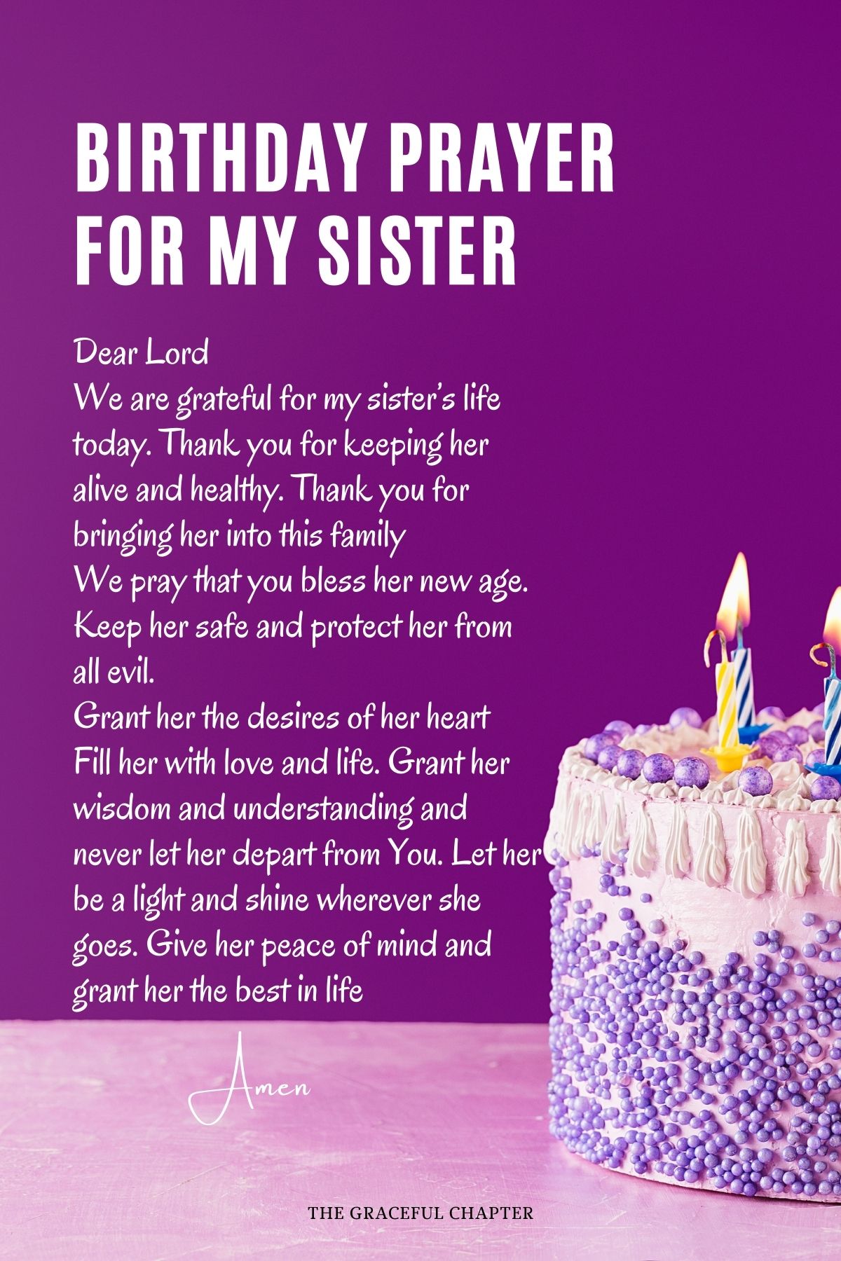 Birthday Prayer for my sister