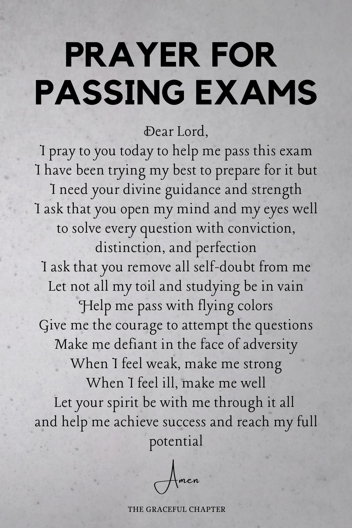 Prayer for Passing Exams
