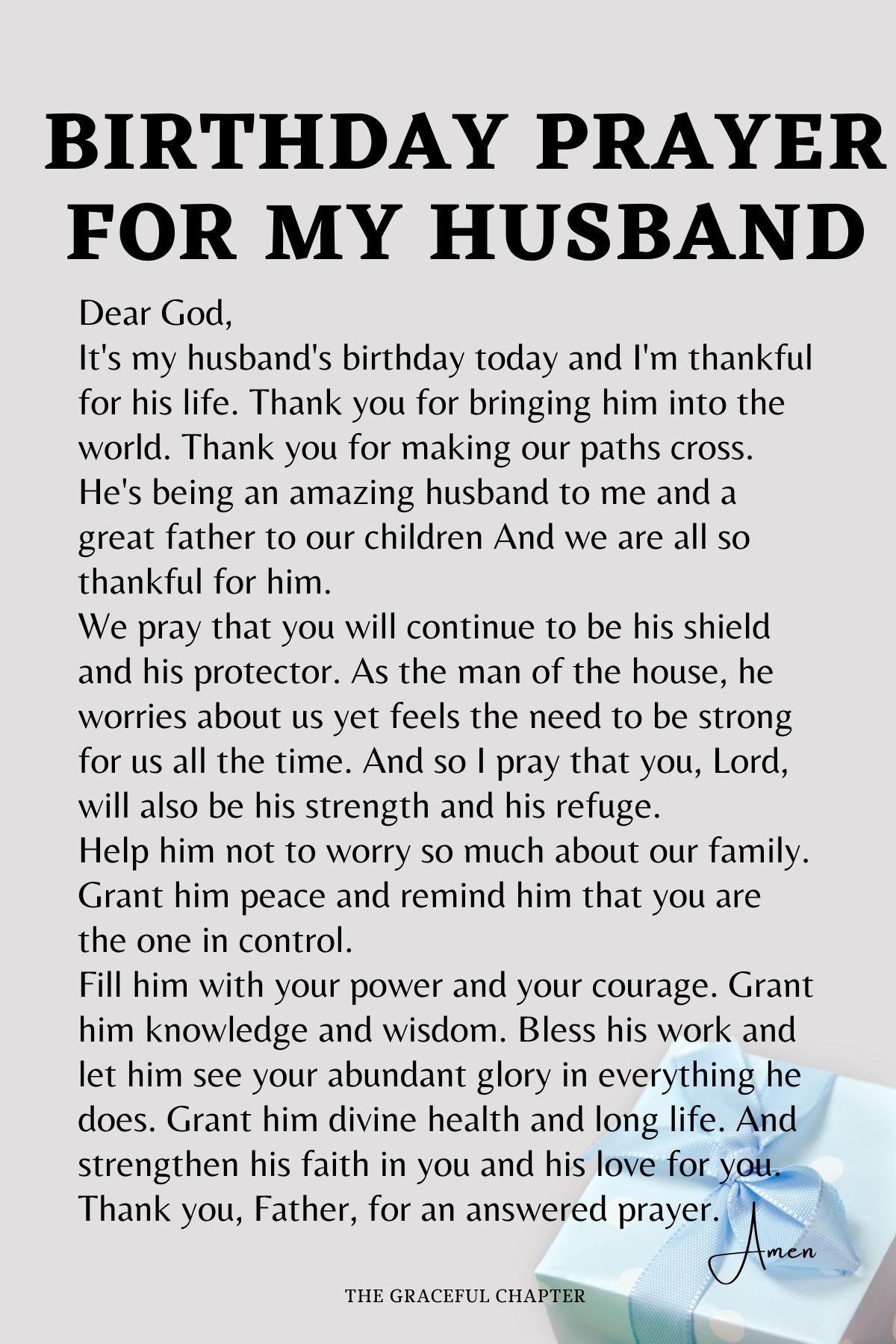 Birthday prayer for my husband