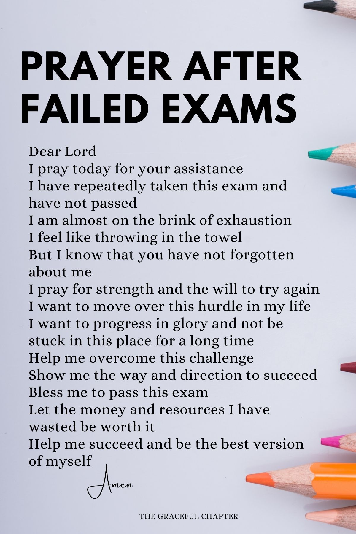 Prayer after Failed Exams -prayers for exams