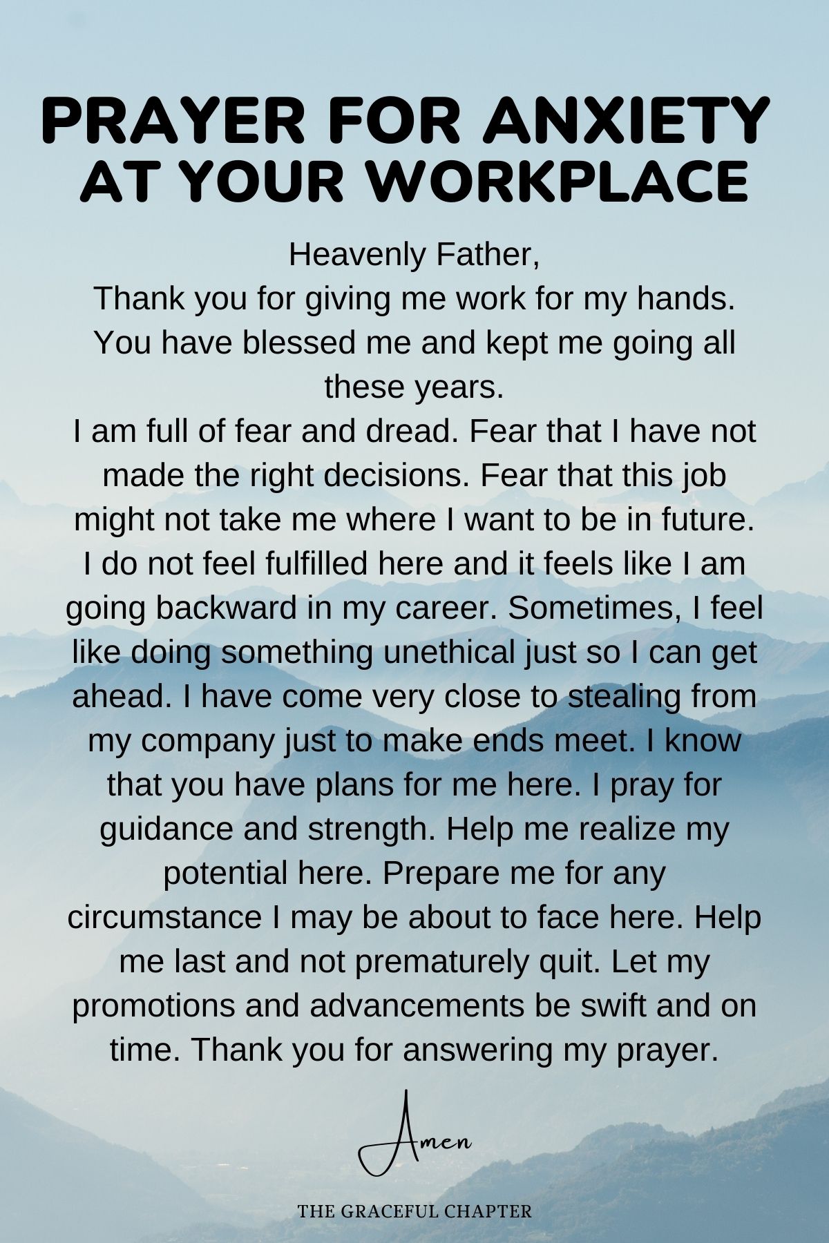 Prayer for Anxiety at your Workplace
