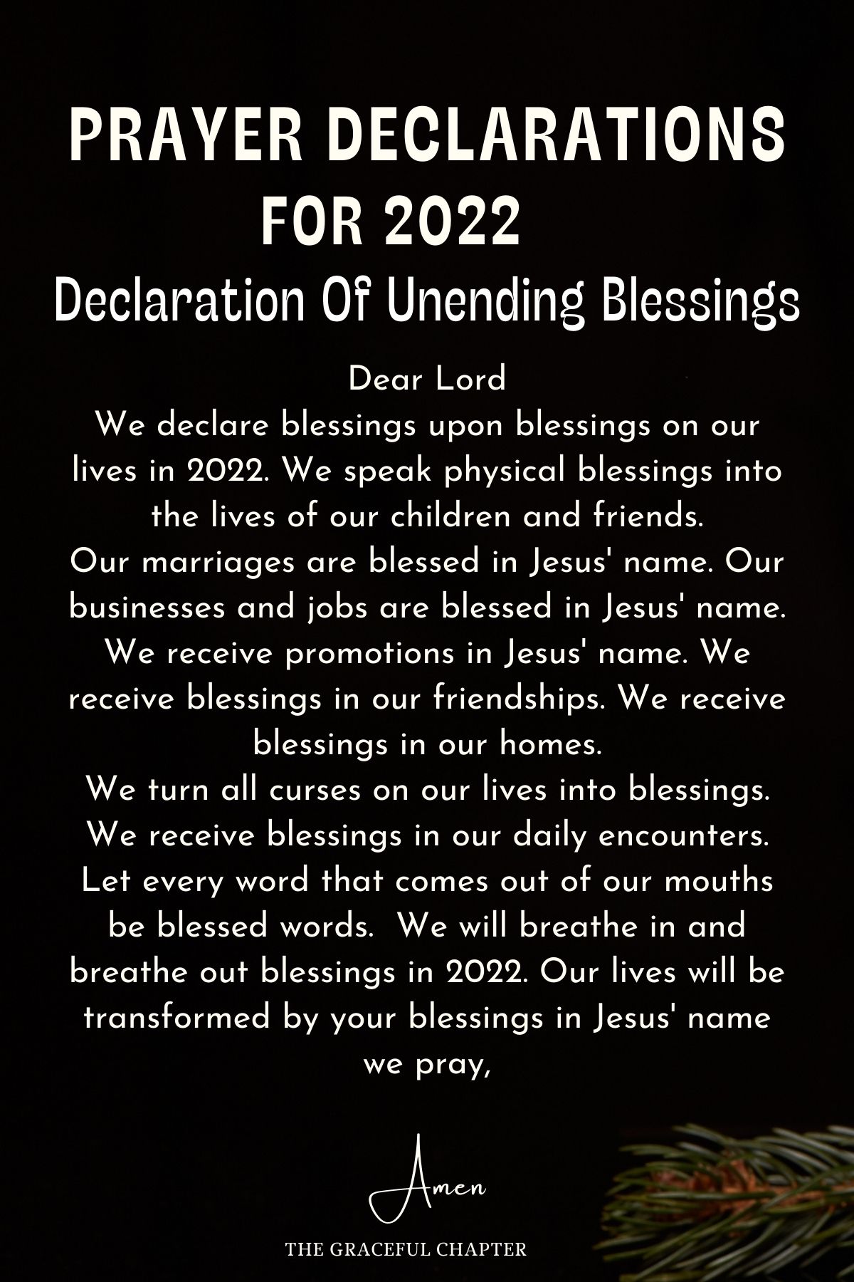 Declare Unending Blessings