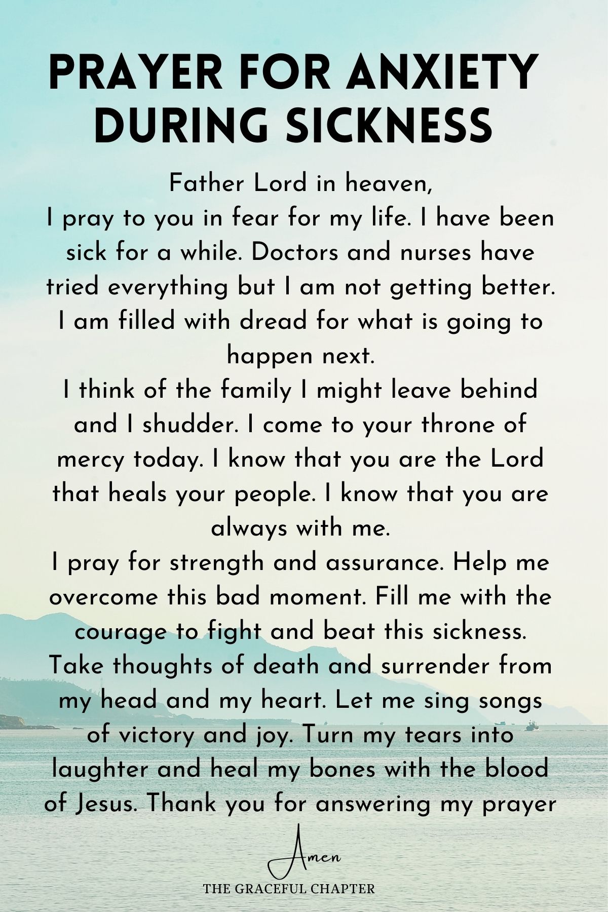 Prayer for Anxiety during Sickness
