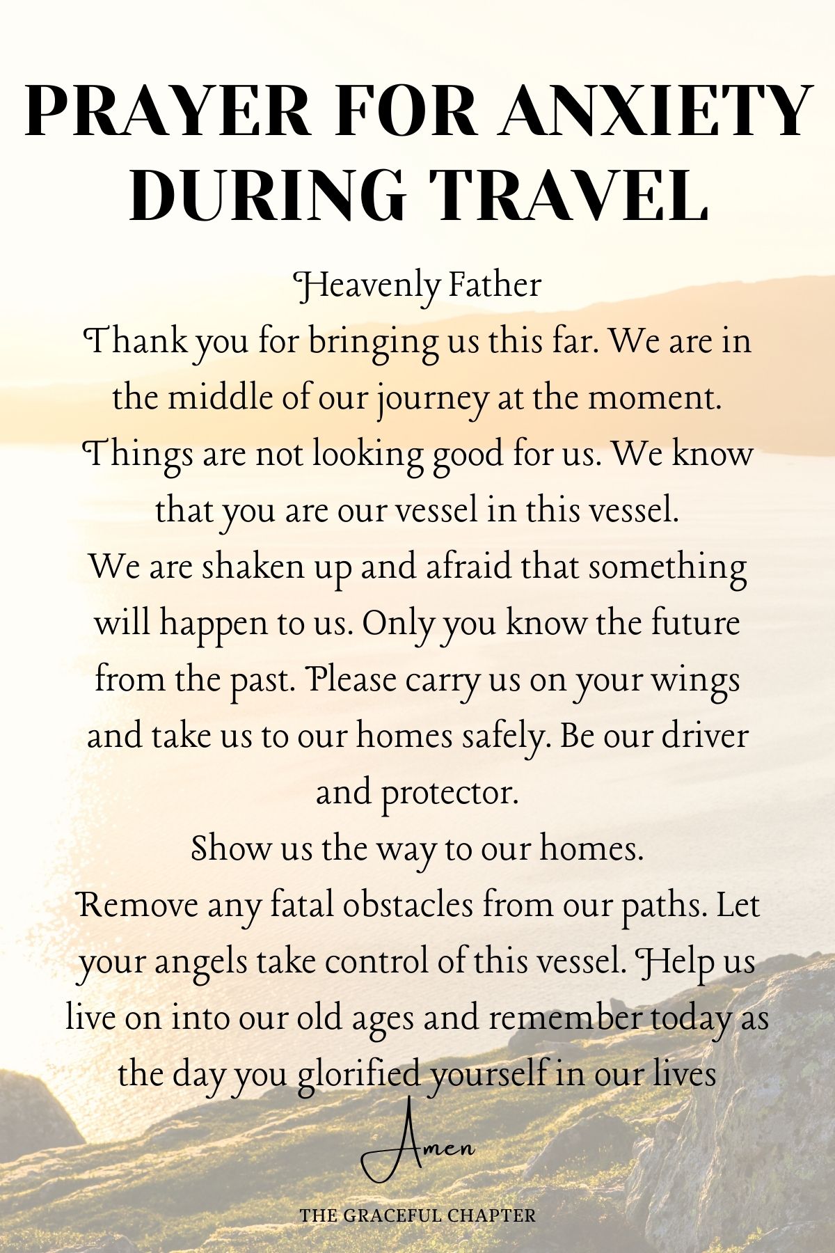Prayer for Anxiety during Travel