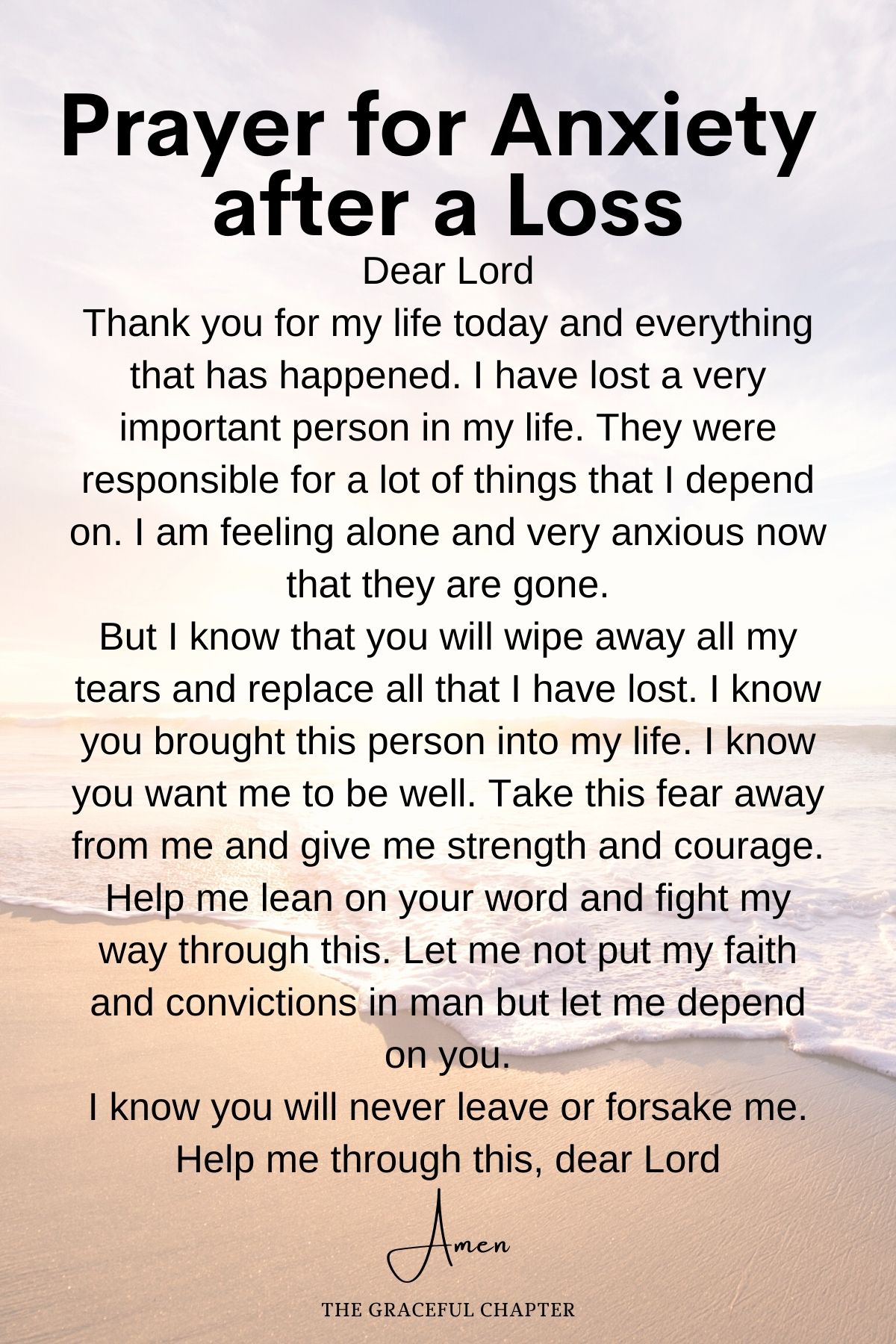 Prayer for Anxiety after a Loss