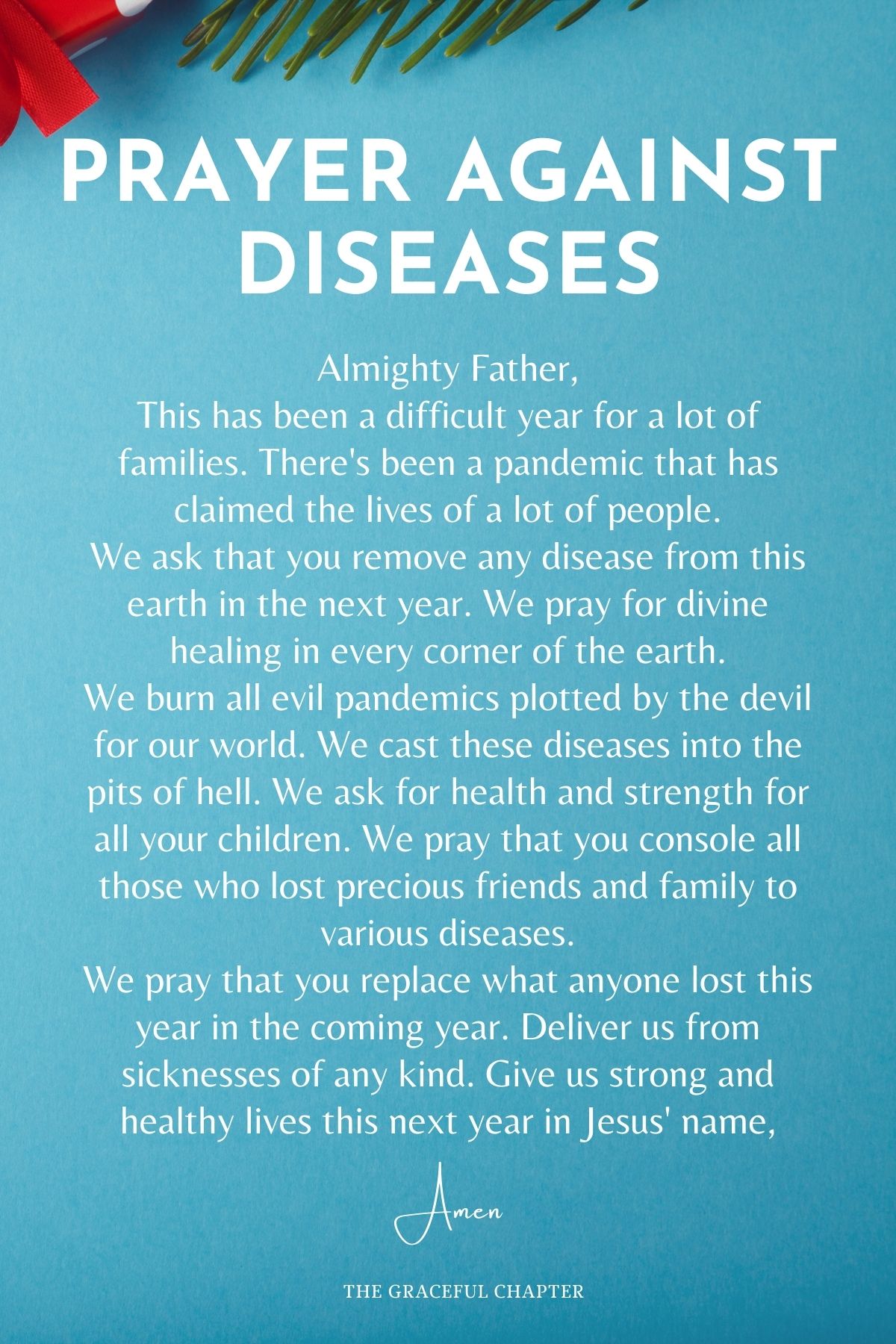 Prayer against Diseases - things to pray about in 2022