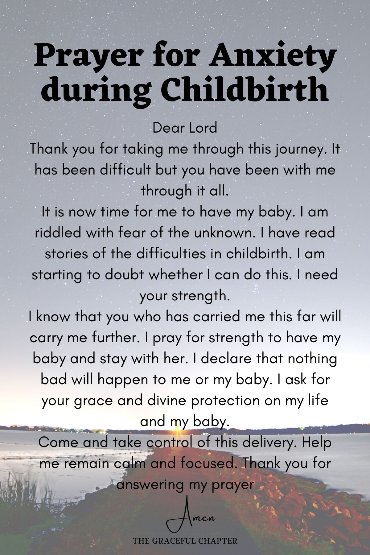 Prayer for Anxiety during Childbirth