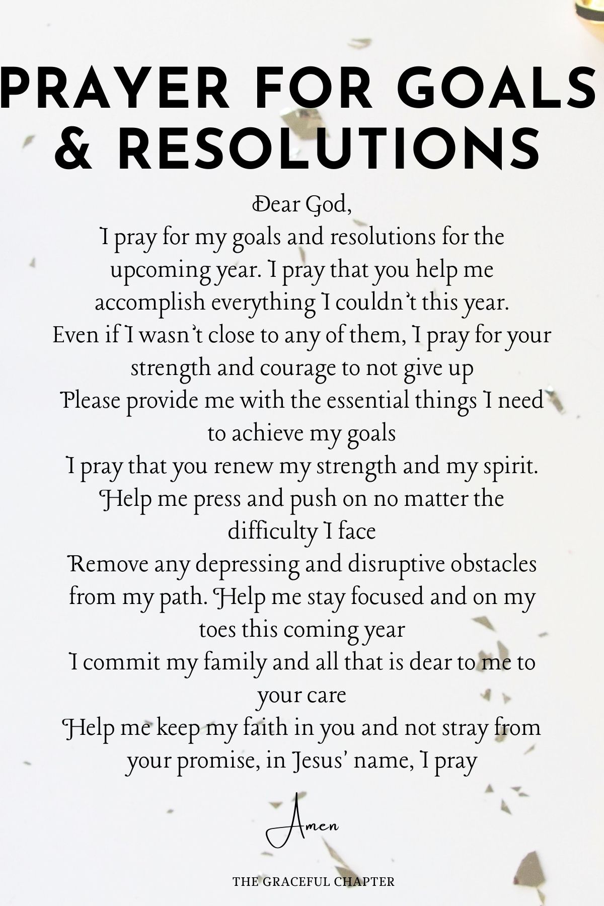 Prayer for Goals & Resolutions