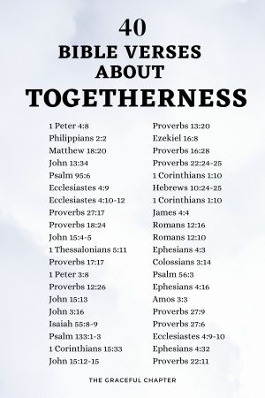 40 Bible Verses About Togetherness - The Graceful Chapter