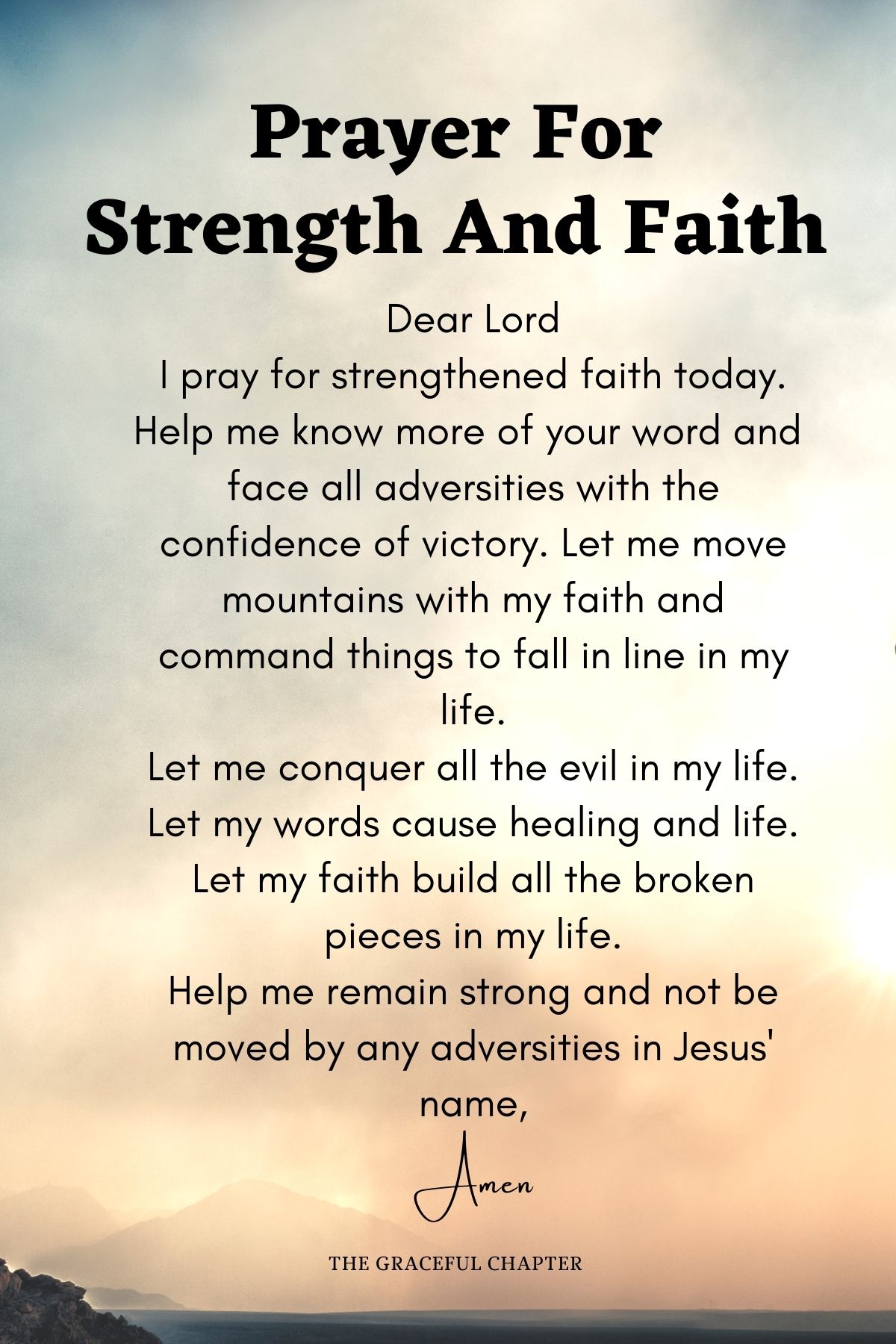 Prayer for strength and faith