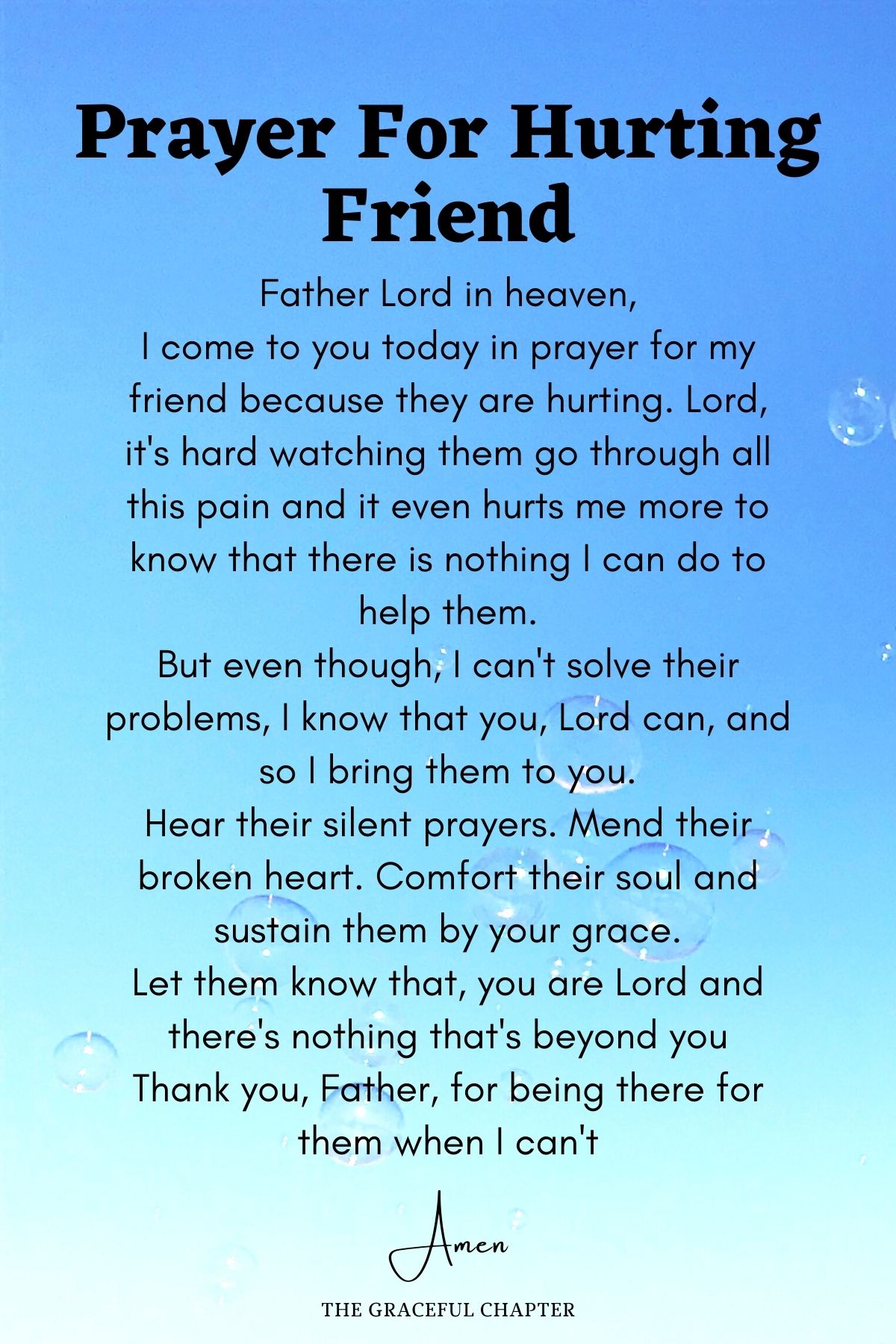 Prayer for hurting friend