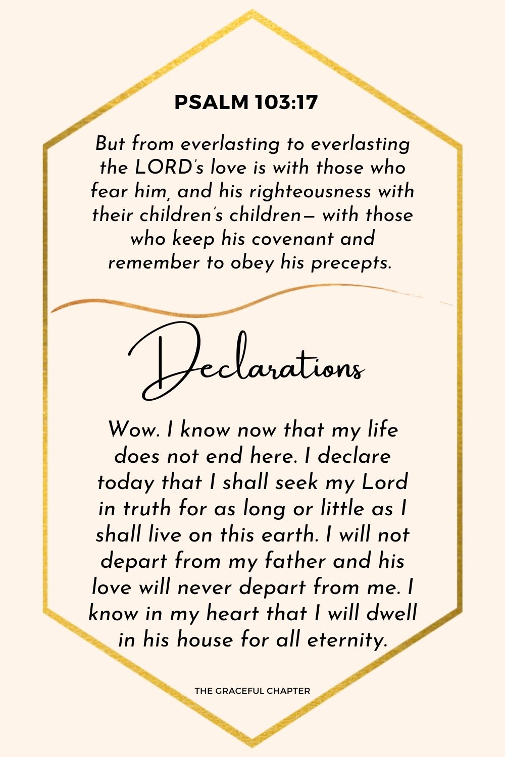 Declaration Psalm 103:13-17