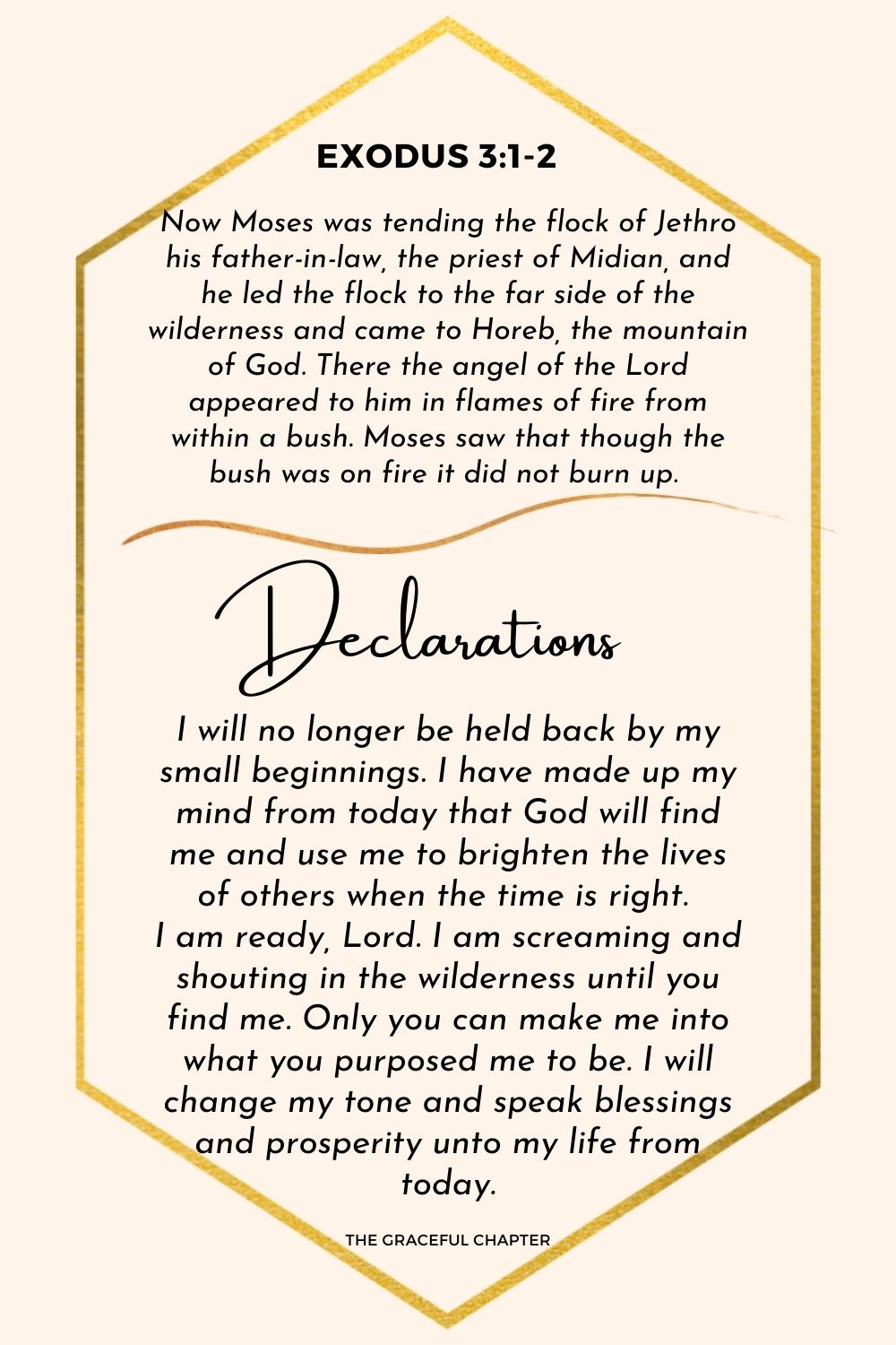 Declarations -  Exodus 3:1-6 