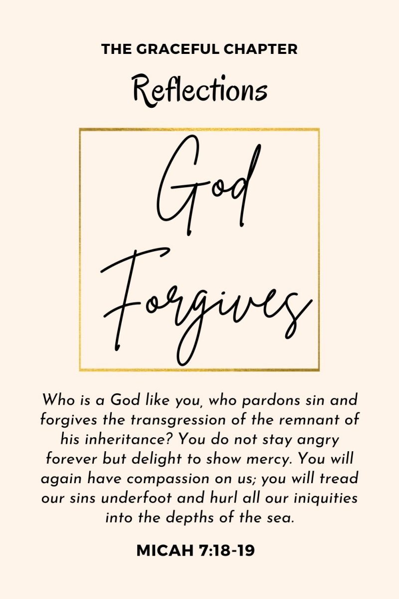 Bible Reflections – Micah 7:18-19 – God Forgives