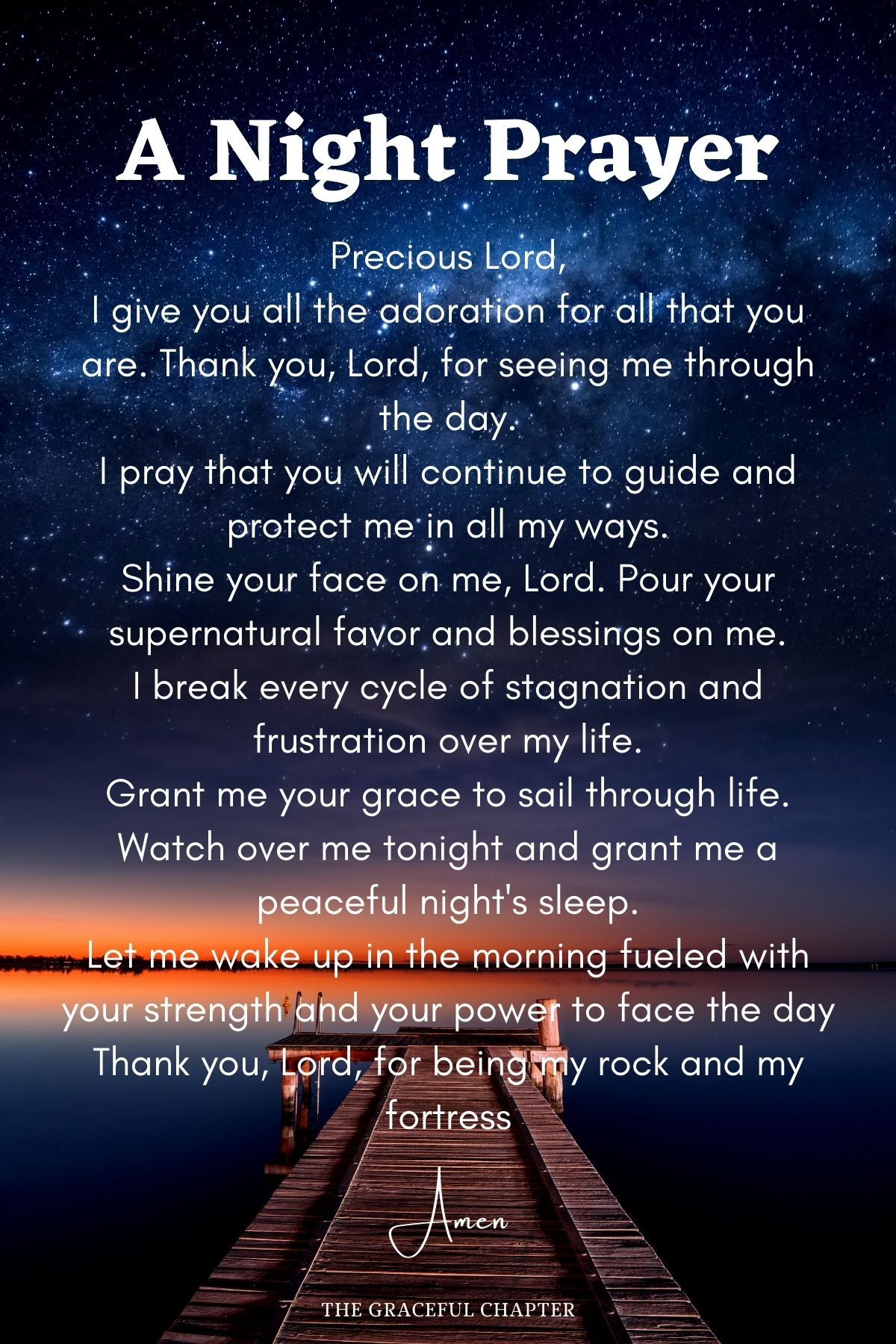 13 Short Nighttime Prayers - The Graceful Chapter