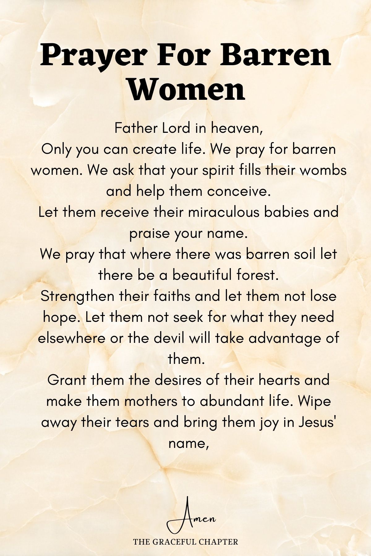Prayer for barren women
