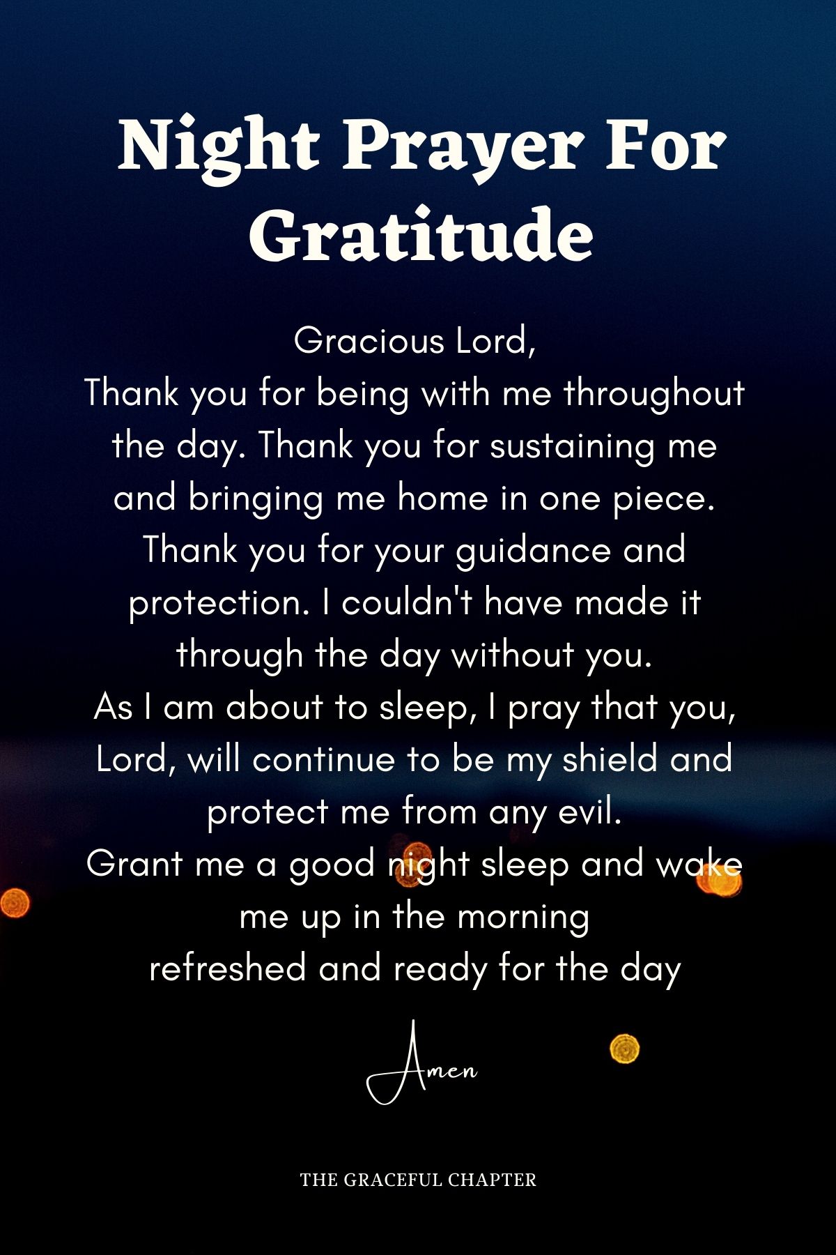 Night prayer for gratitude