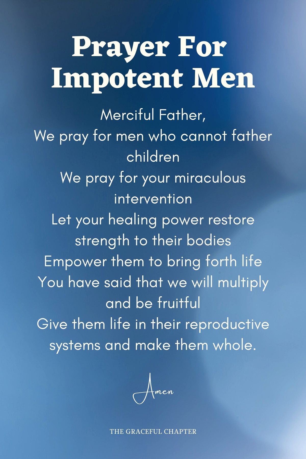 Prayer for impotent men