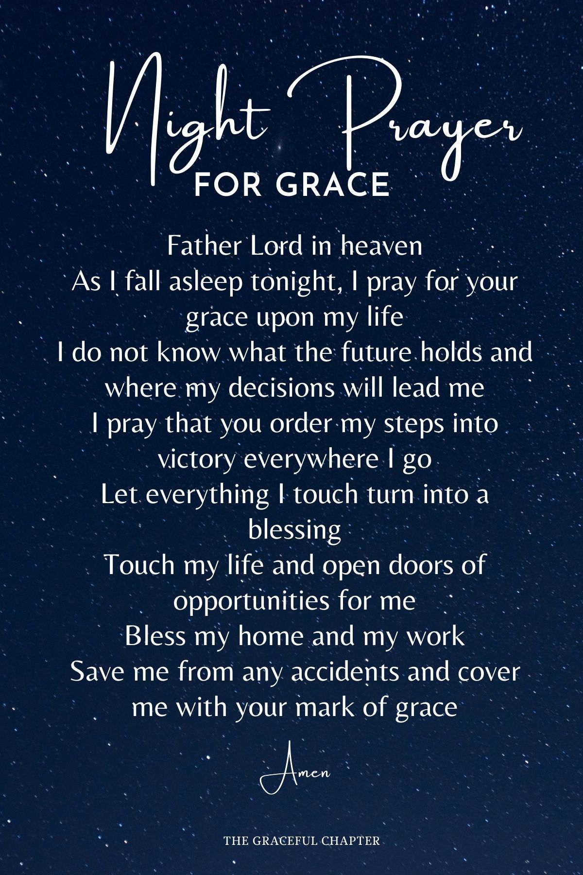 Night prayer for grace