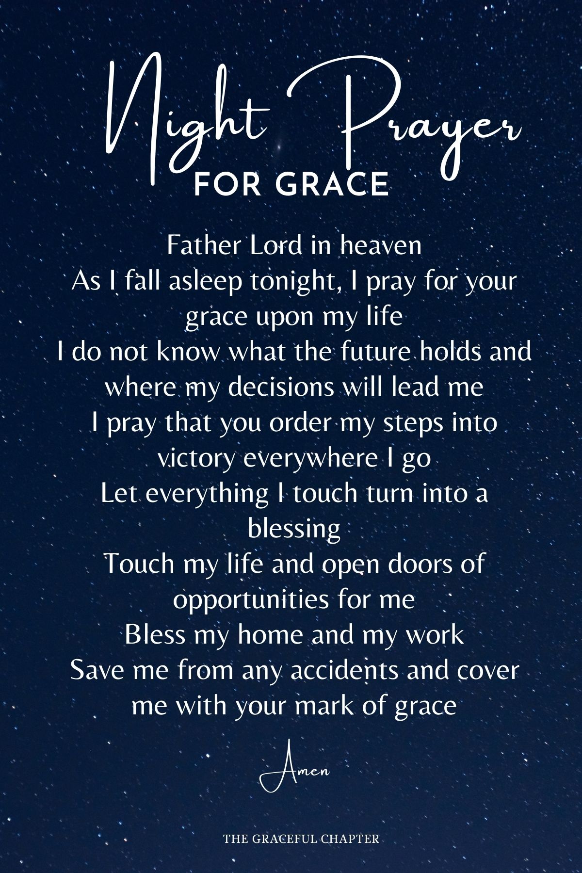 13 Short Nighttime Prayers - The Graceful Chapter